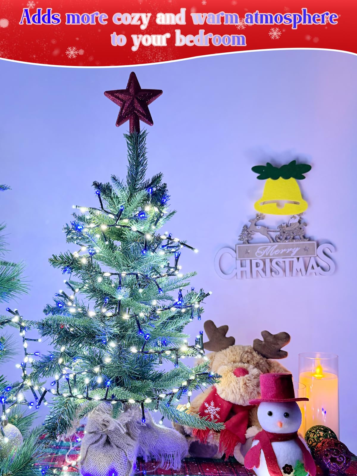 2025 New Christmas Cluster Lights 800 Led With Flowing Twinkling  Fire er Fairy Lights With 15 Modes & Timer  Waterproof Christmas String Light For Indoor Outdoor Xmas Tree Party Garden Blue White
