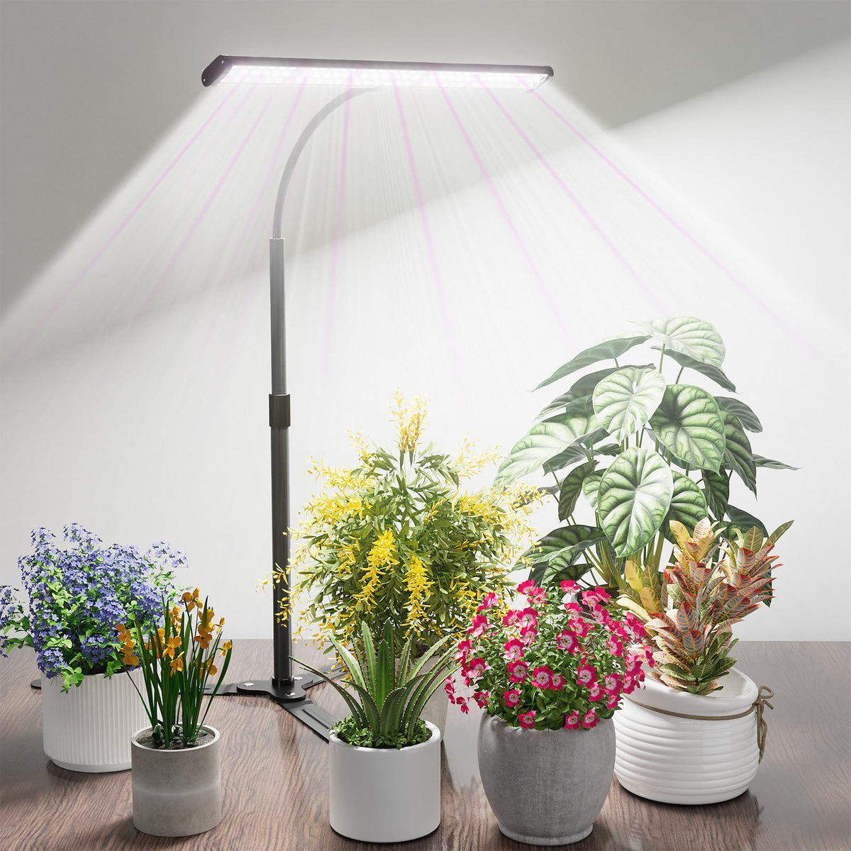 indoor plant grow lights amazon Grow Light For Indoor Plants, Super Bright 6000K 108Leds Full Spectrum Plant Lamp With Timer 4/8/12Hrs & Height Extendable For Home Office Desktop