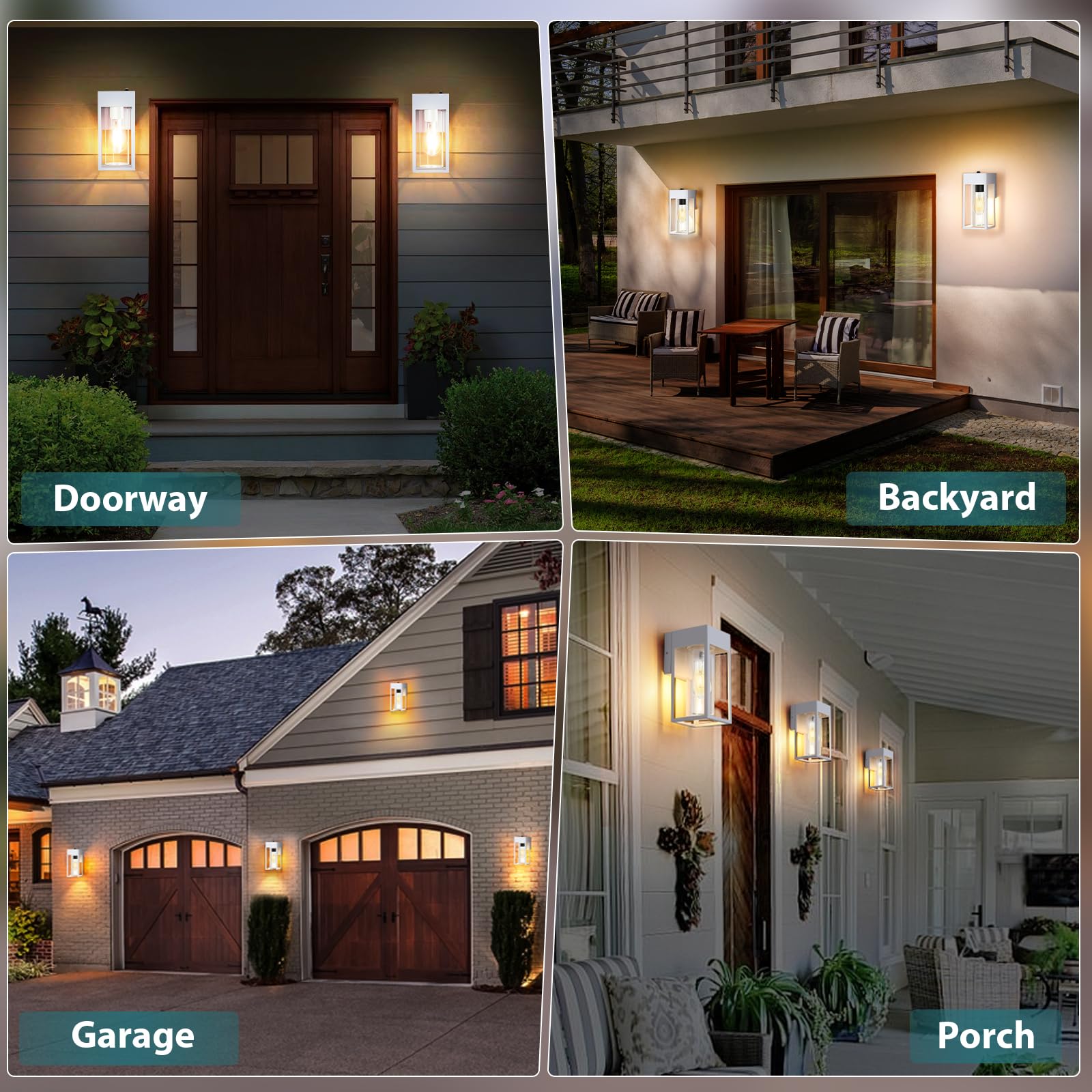 Lwsoy 2 Pack Dusk To Dawn Outdoor Wall Lantern, Porch Lights Outdoor Light Fixtures Wall Mount, Ip65 Waterproof Wall Mount Light, Outdoor Lantern For Porch Doorway Garage