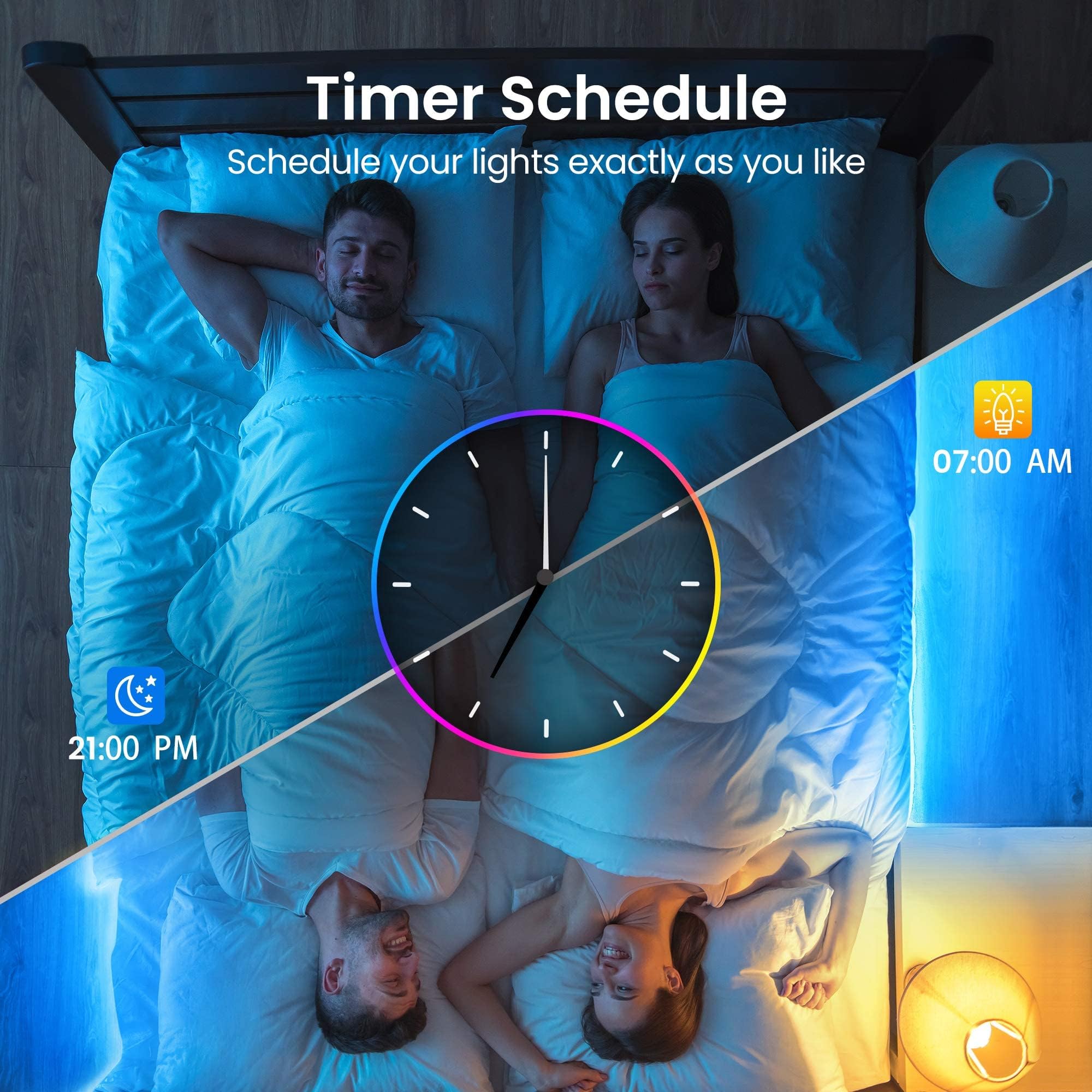 Tjoy 200Ft Smart Led Strip Lights, Rgb Color Changing, Music Sync, App & Remote Control, Alexa Compatible, Model Ta2W1502415-4