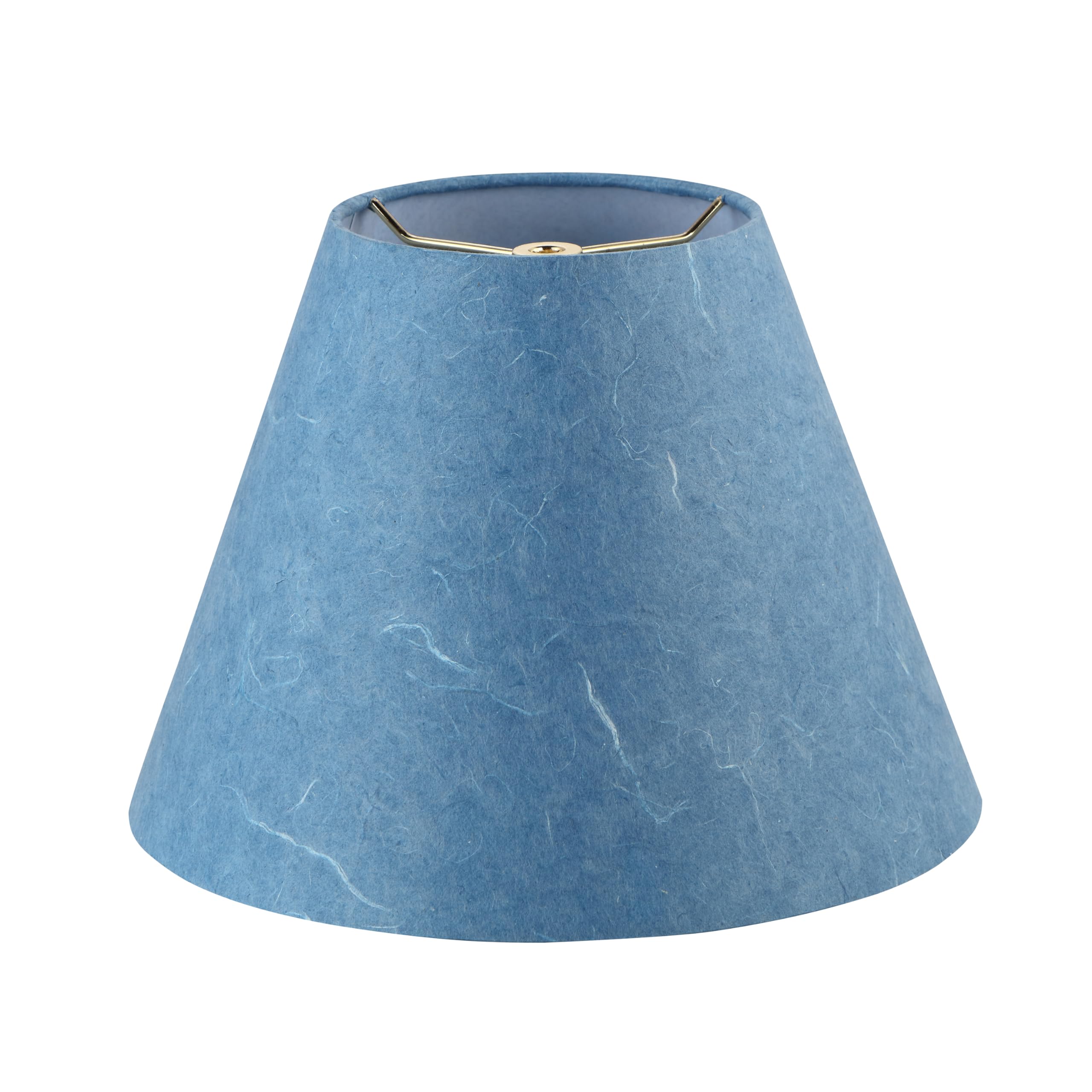 Aspen Creative 32641 Transitional Empire Shape Spider Construction Lamp Shade, Pigeon Blue, 6" Top X 12" Bottom X 9" Slant Height