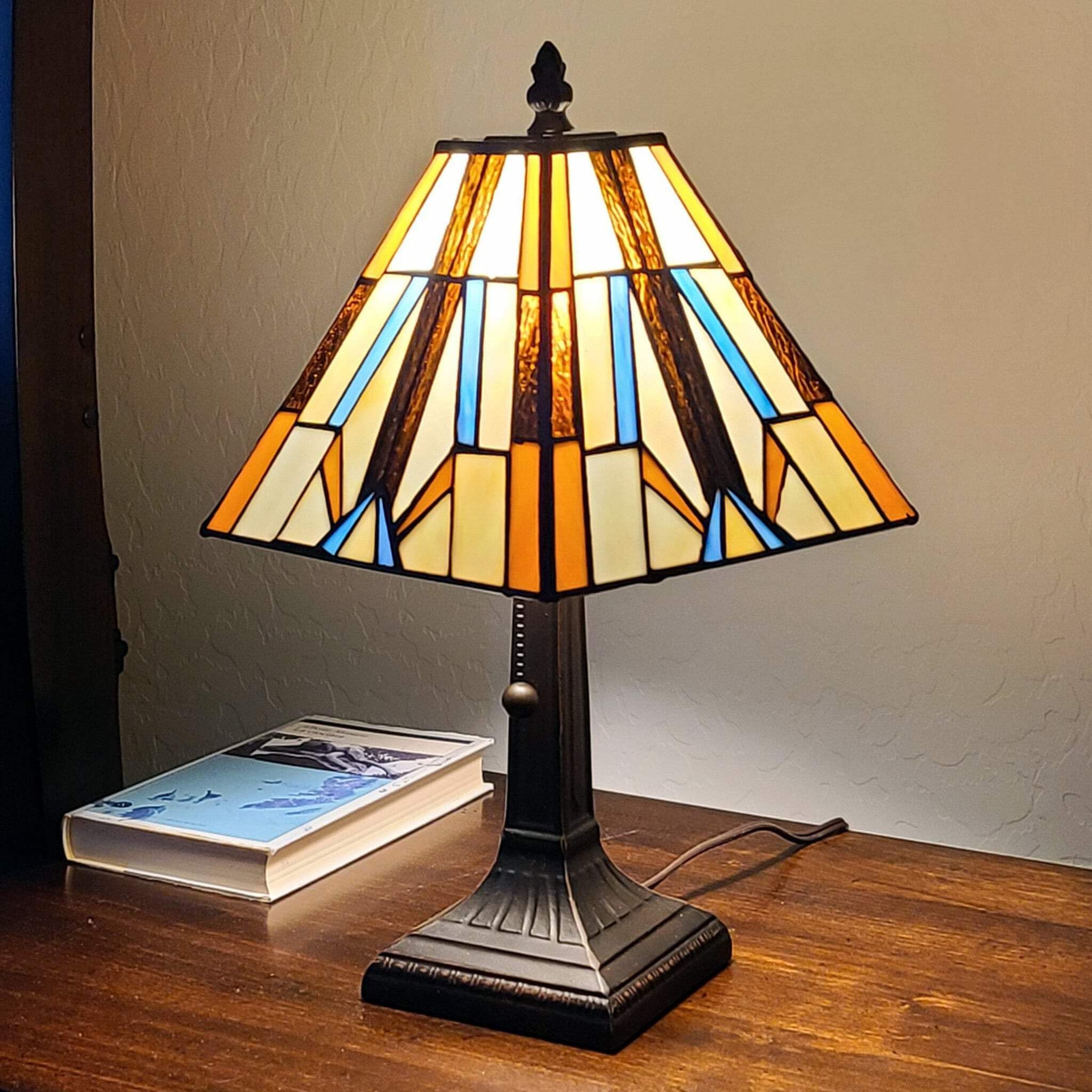 16 Tiffany Style Mission Style Squared Shade Table Lamp