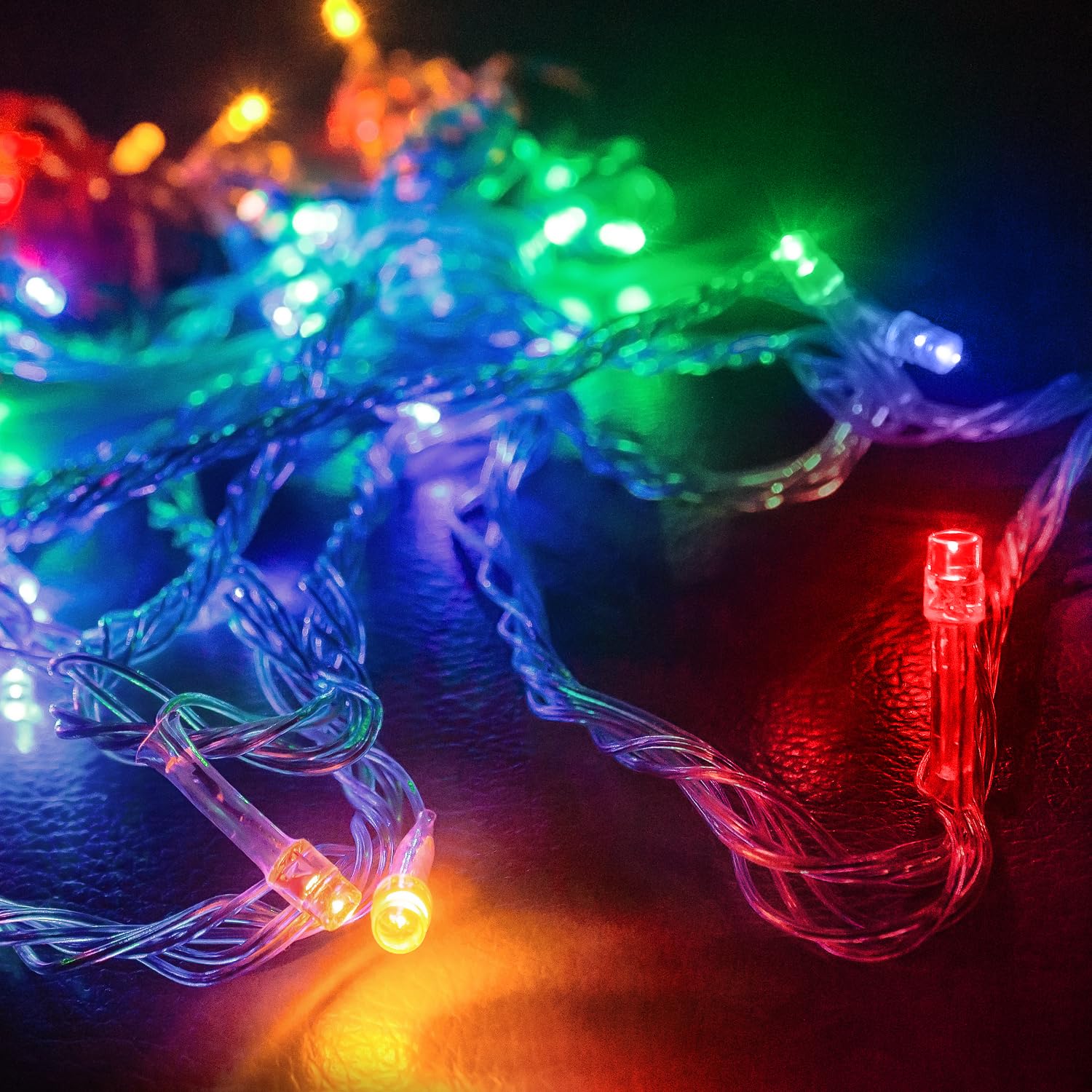Wastroyal 70Ft 210 Led 4-Color String Lights  Seasonal Fairy Lights With 8 Modes  Waterproof Indoor Outdoor Decorative Lighting For Christmas  Parties  Wedding  Patio