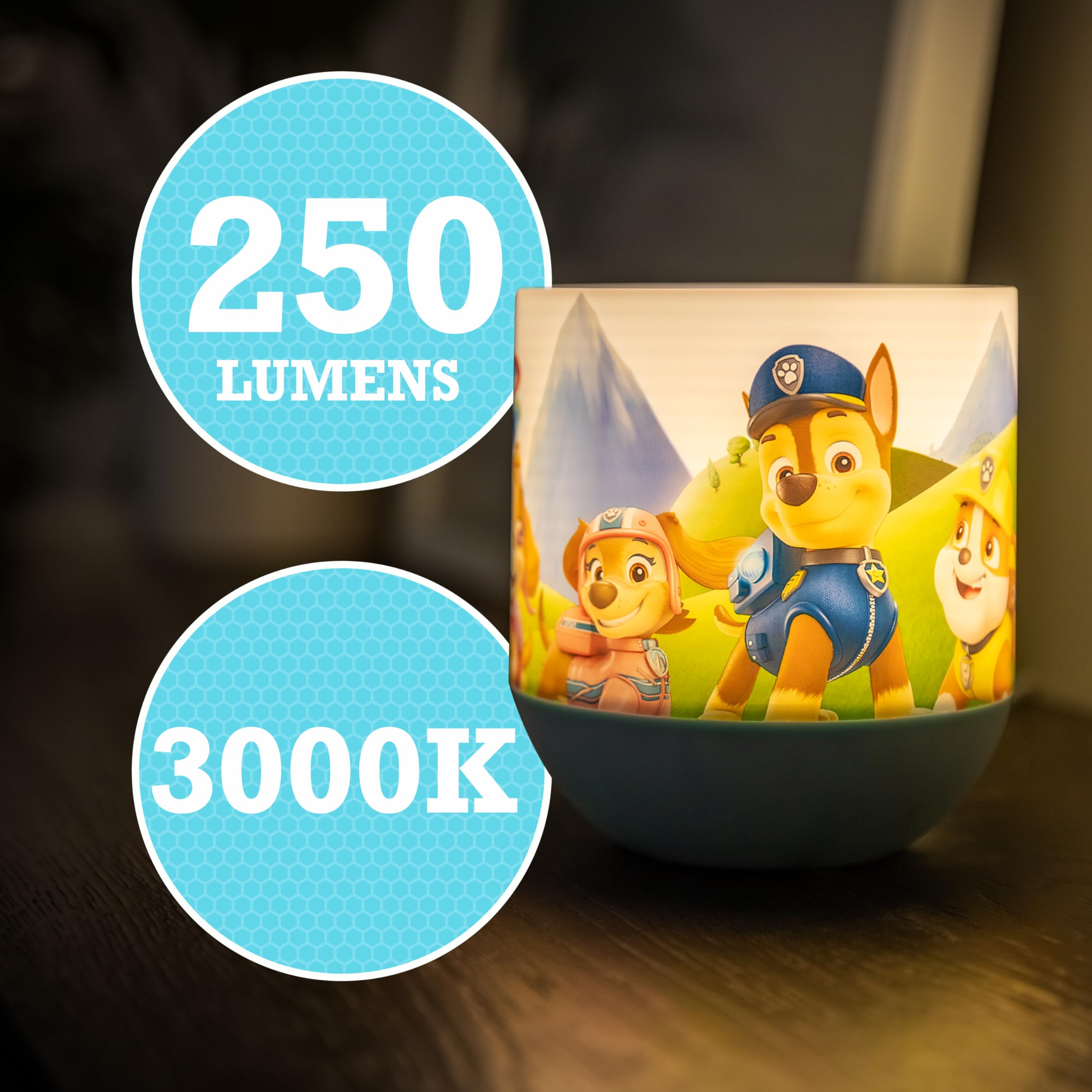 Lights By Night Paw Patrol Tabetop Lamp Color-Changing Dimmable White Light Color-Changing - Ideal For Children'S Bedroom, Bathr