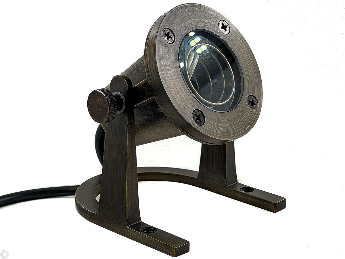 MIK Solutions Waterproof Underwater Light 172 Solid Brass Pond Light Submersible Waterfall Pool Fountain Light for Beautiful Bright Long Lasting Home Garden Patio Pool Area Lighting (No Bulb)