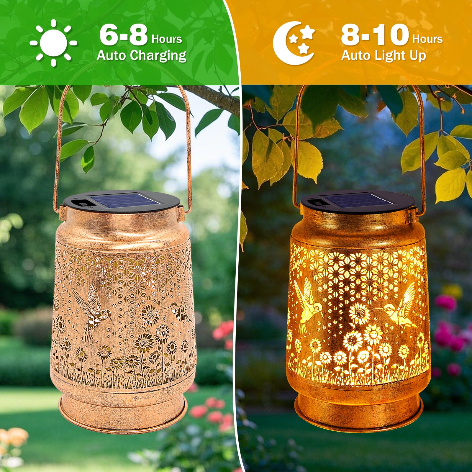 4 Pack Solar Light Replacement Top(Top Size 2.76Inch, Bottom Size 2.36 Inch) Waterproof Solar Lanterns Replacement Top For Outdo