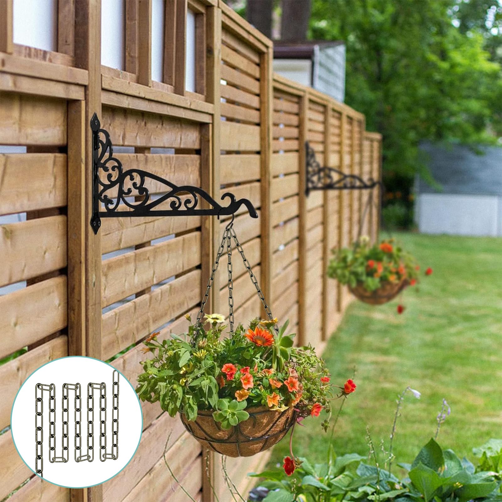 6 Feet Industrial Bronze Light Fixture Chain, Adjustable Metal Pendant Chandelier Chain Extension With Detachable Link, Maximum