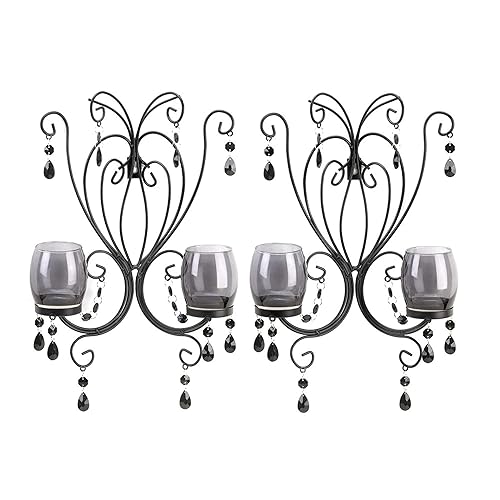 Accent Plus 57071233 Black Jewels Wall ScONcES