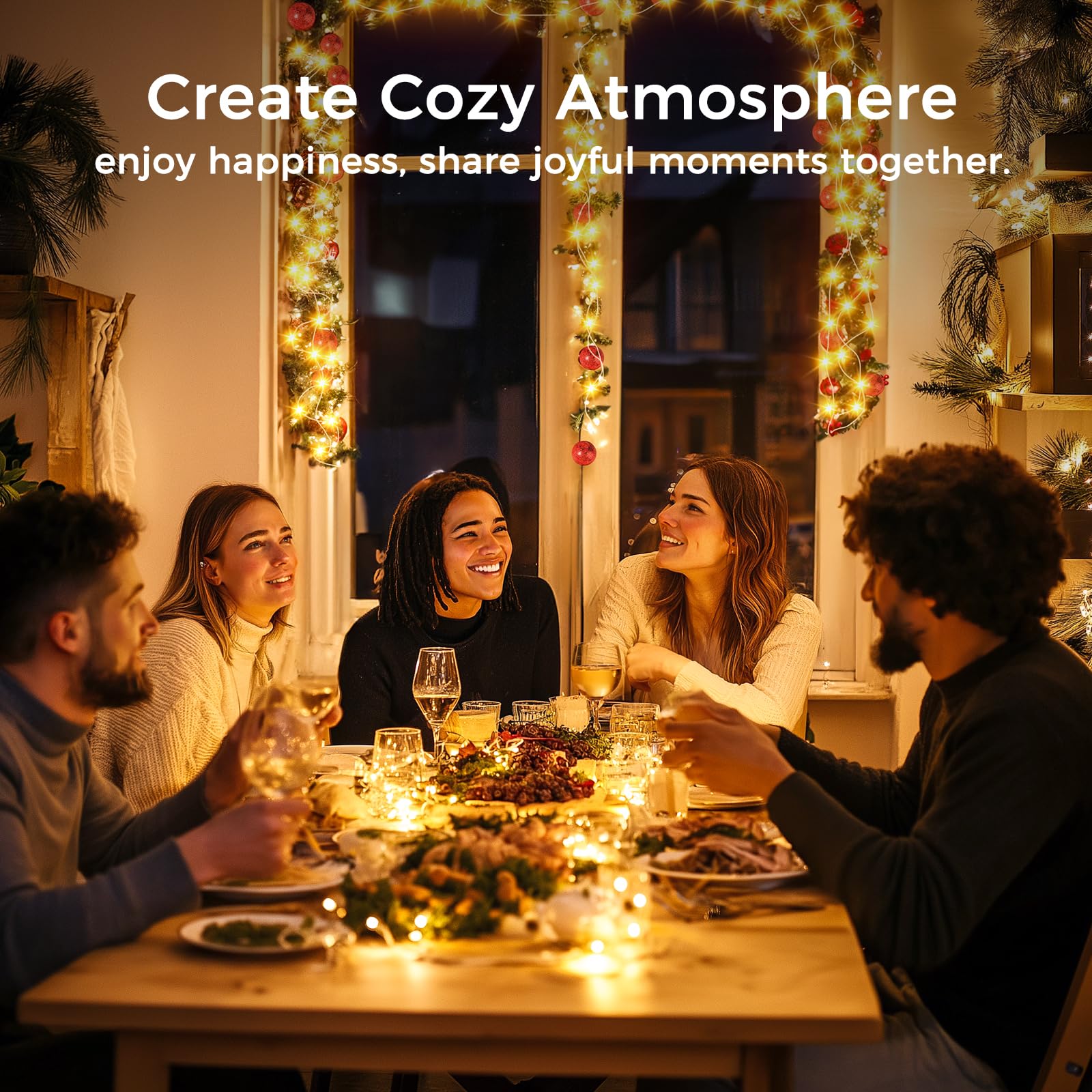 Wdtpro Fairy Lights Battery Operated With Remote, 33Ft 100 Led Battery Powered String Lights With Timer, Outdoor Waterproof 8 Modes Twinkle Lights For Bedroom Indoor Christmas Decor Warm White