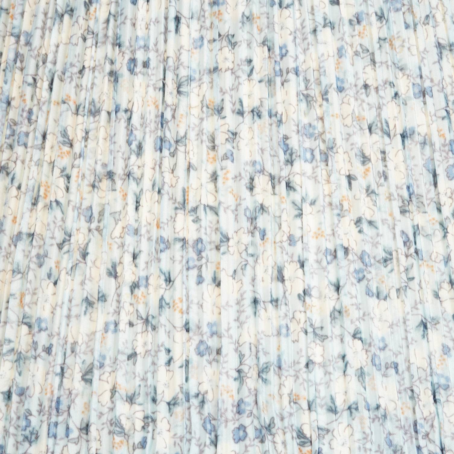 Set Of 2 Hardback Pleat Empire Print Lamp Shades Blue Floral Medium 8'' Top X 13'' Bottom X 10.75'' High X 11'' Slant Spider Wit