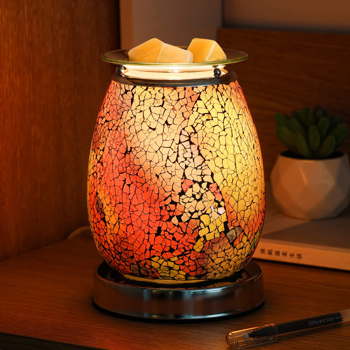Makimoo Electric Wax Melt Burners, Oil Burner, Wax Warmer, Fragrance Warmer, Night Light Oil Lamp for Home Decoration (Multi Col