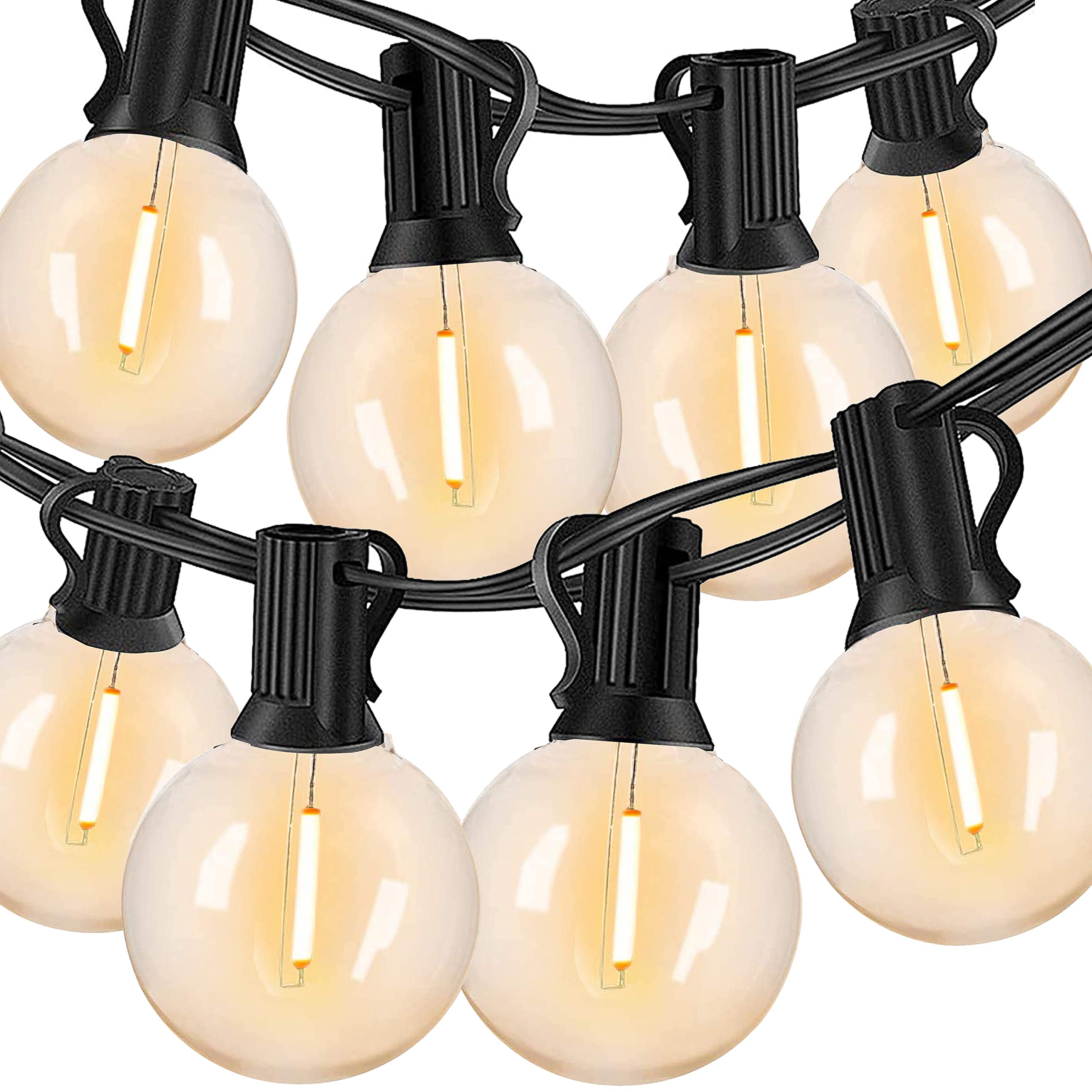 Silikang Warm White Led G40 Globe String Lights - 25 Waterproof Bulbs For Indoor/Outdoor Decor