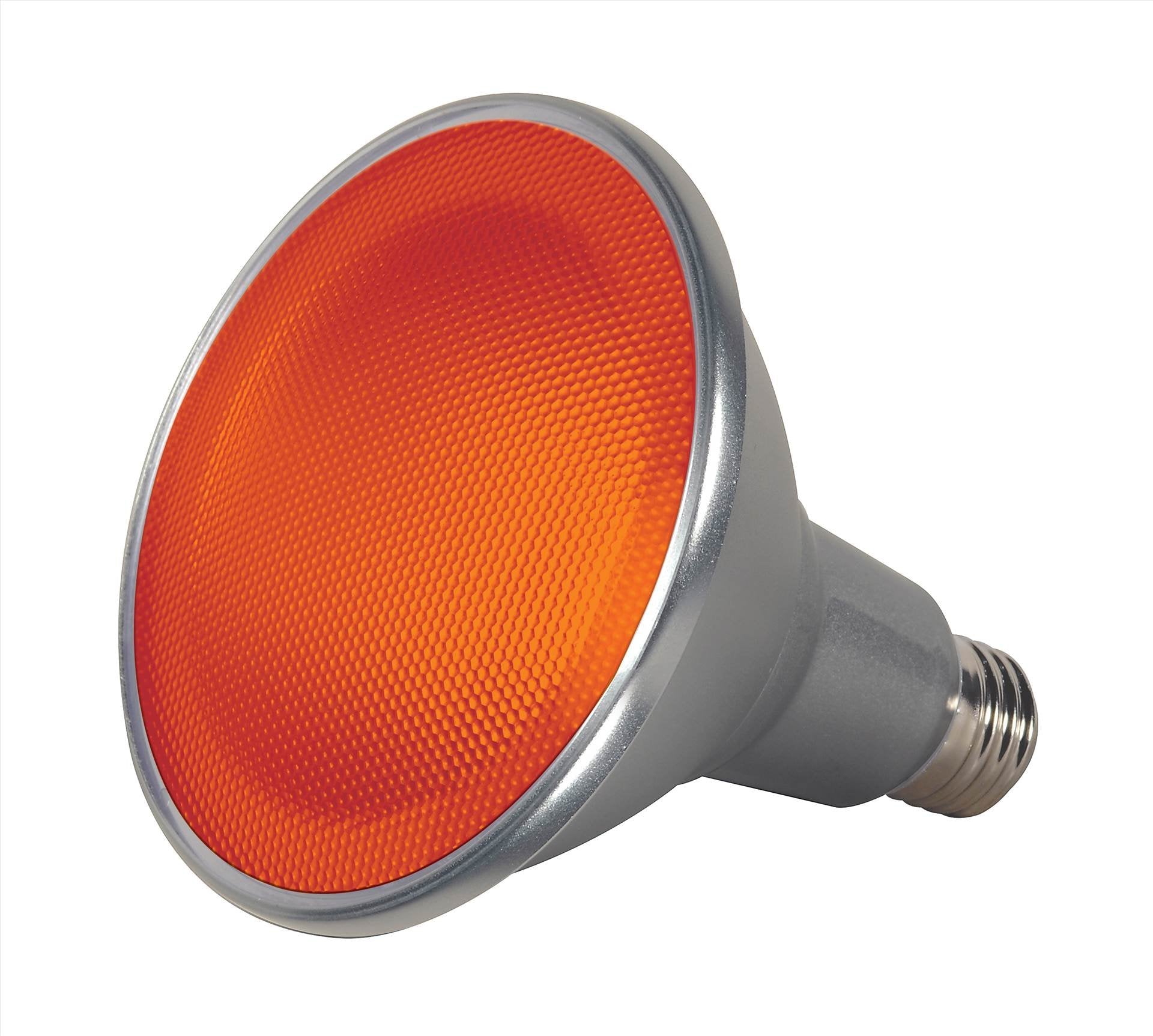 Satco S9483 Par38 Led Amber 40' Beam Spread Medium Base Light Bulb, 15W