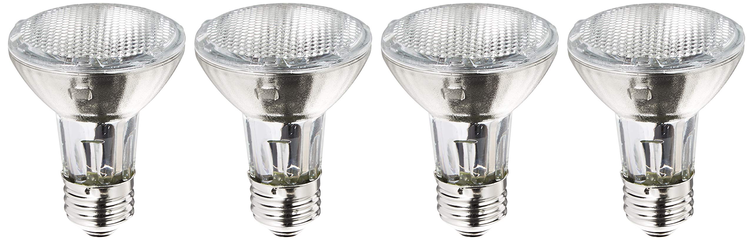 Philips Halogen FlickerFree Dimmable PAR20 Flood Light Bulb, 500 Lumen, Bright White Light (2900K), 39W=50W E26 Base, 4Pack