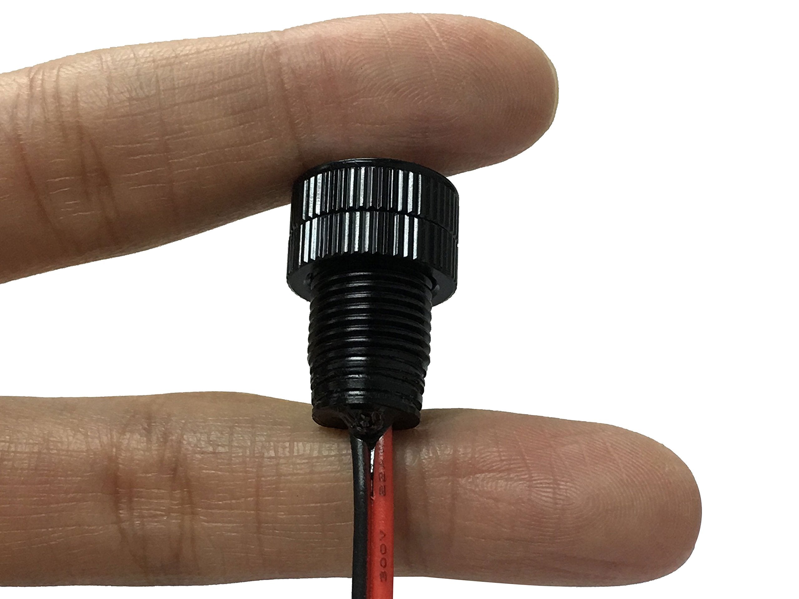 Brightest Light Bolt - Flush Mount 12V Led Light For Bumper, Grille, Cars Interior, Dash, Ambient Lighting, Motorcycle W/Sleek Aluminum Housing & Screw Nut (11 Mm Black, Red Led)