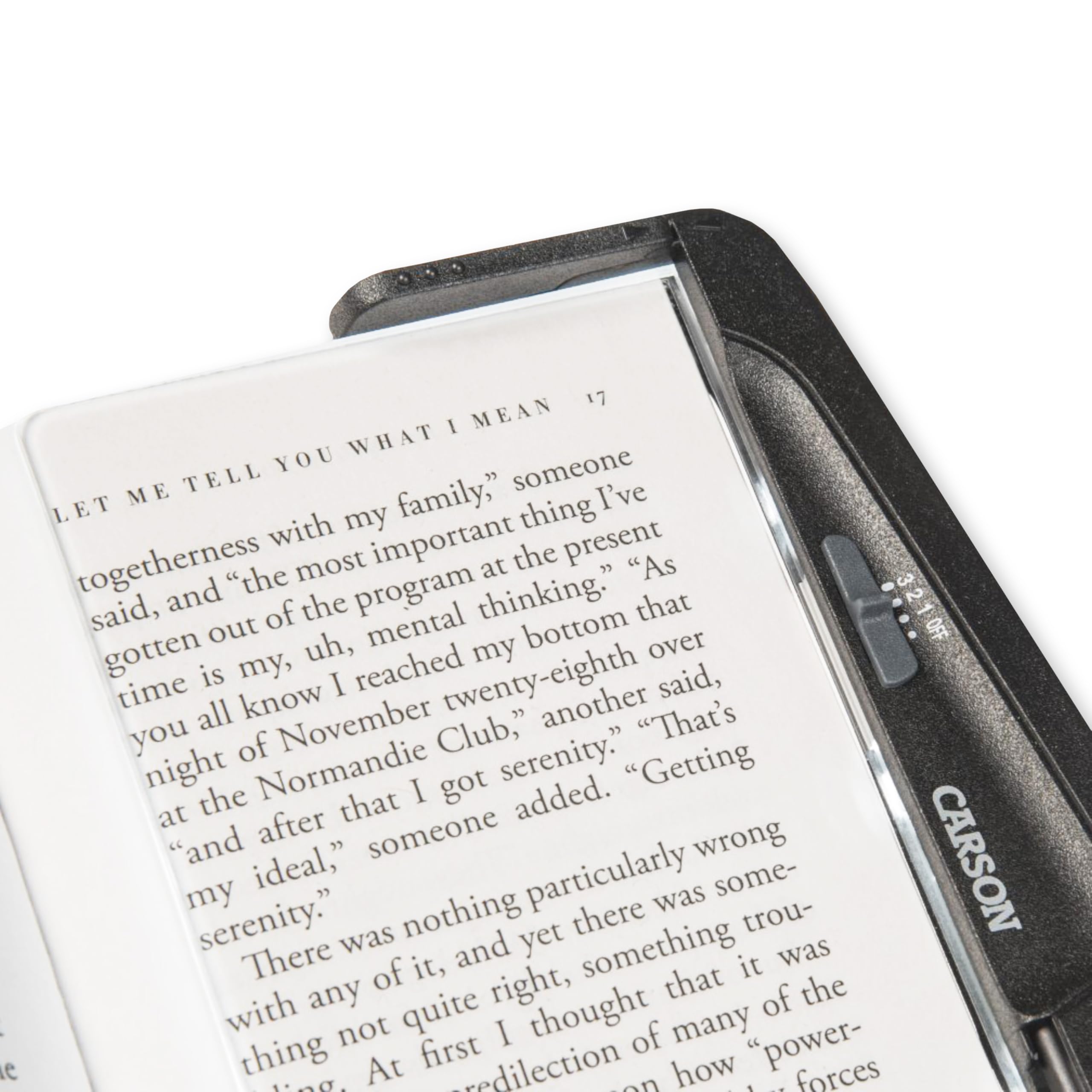 Carson PageGlow PG-10R Rechargeable LED Reading Light - 7.25x5.4x0.88, Compact Design, Ideal for Reading, Travel, and Night Use