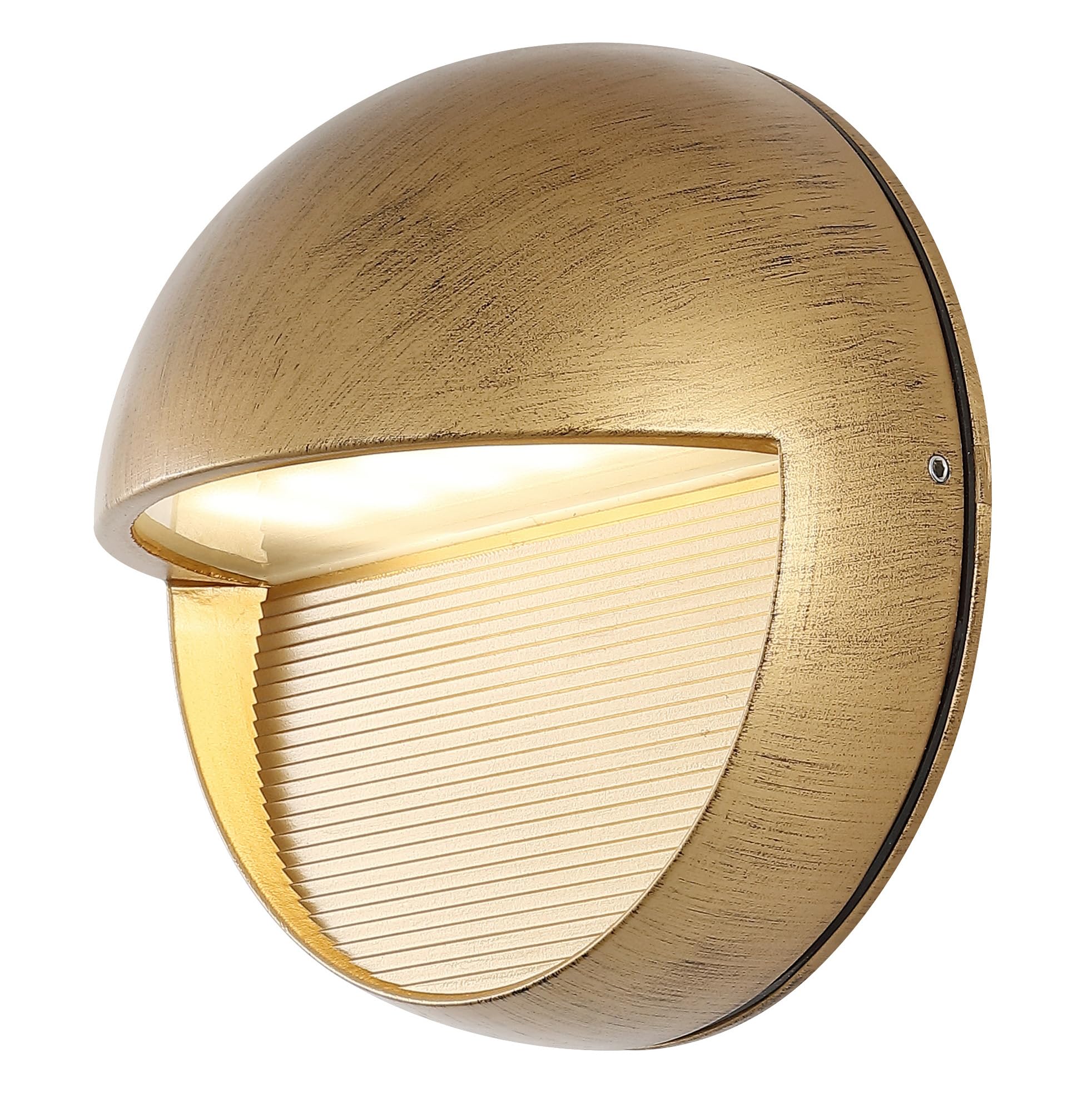 JONATHAN Y JYL7441B Outdoor Wall Sconce, 6.25in Modern Metal/Glass, Antique Gold