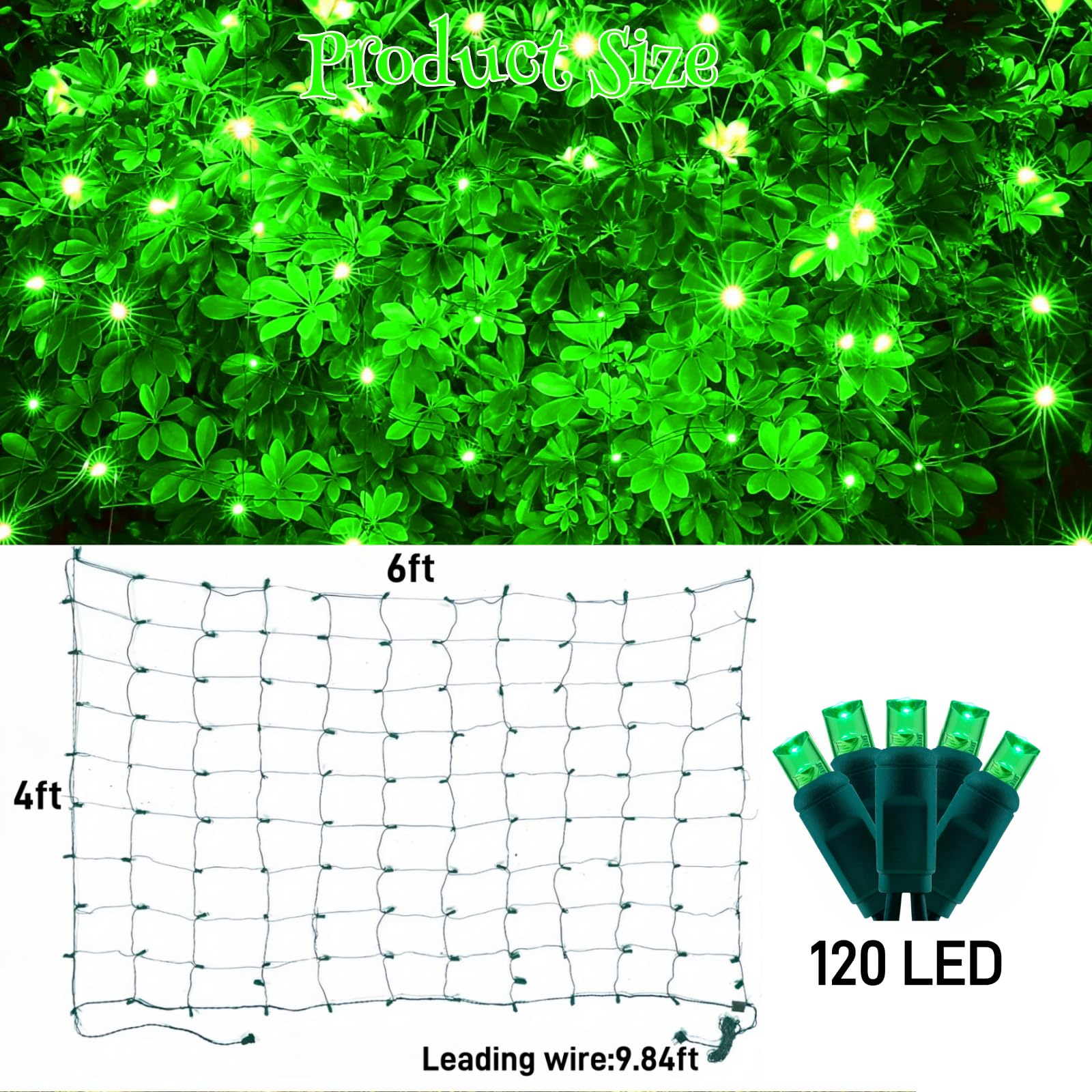 Meteds Led Christmas Net Lights Outdoor,120 Led 6Ftx4Ft Connectable Waterptoof Christmas Lights For Bushes Fence Tree Shrub Yard
