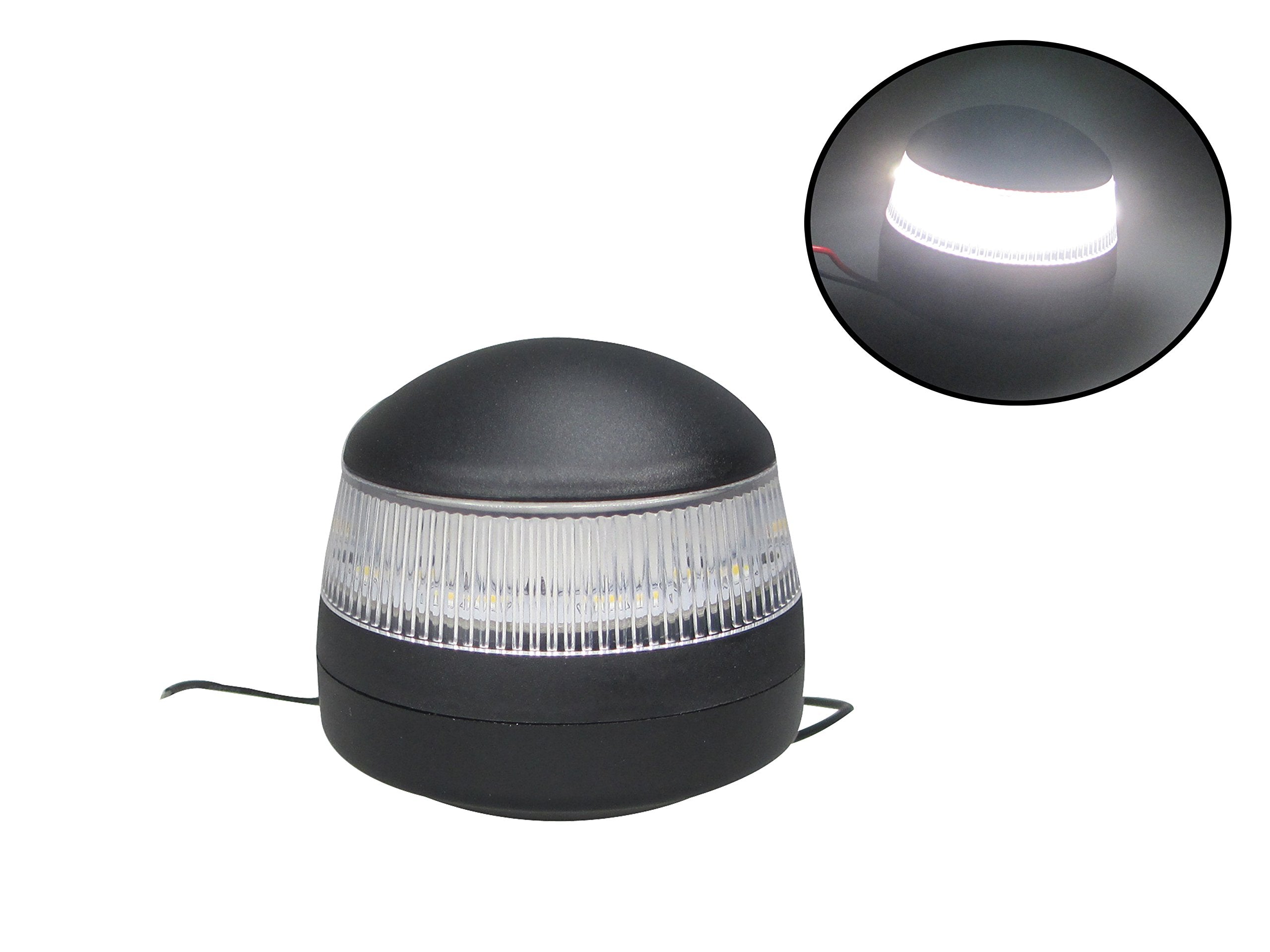 Pactrade Marine Boat Wake Tower Led Anchor All Round Navigation Light 2-1/4&quot; Diameter, 2&quot; H 10-30V 2Nm