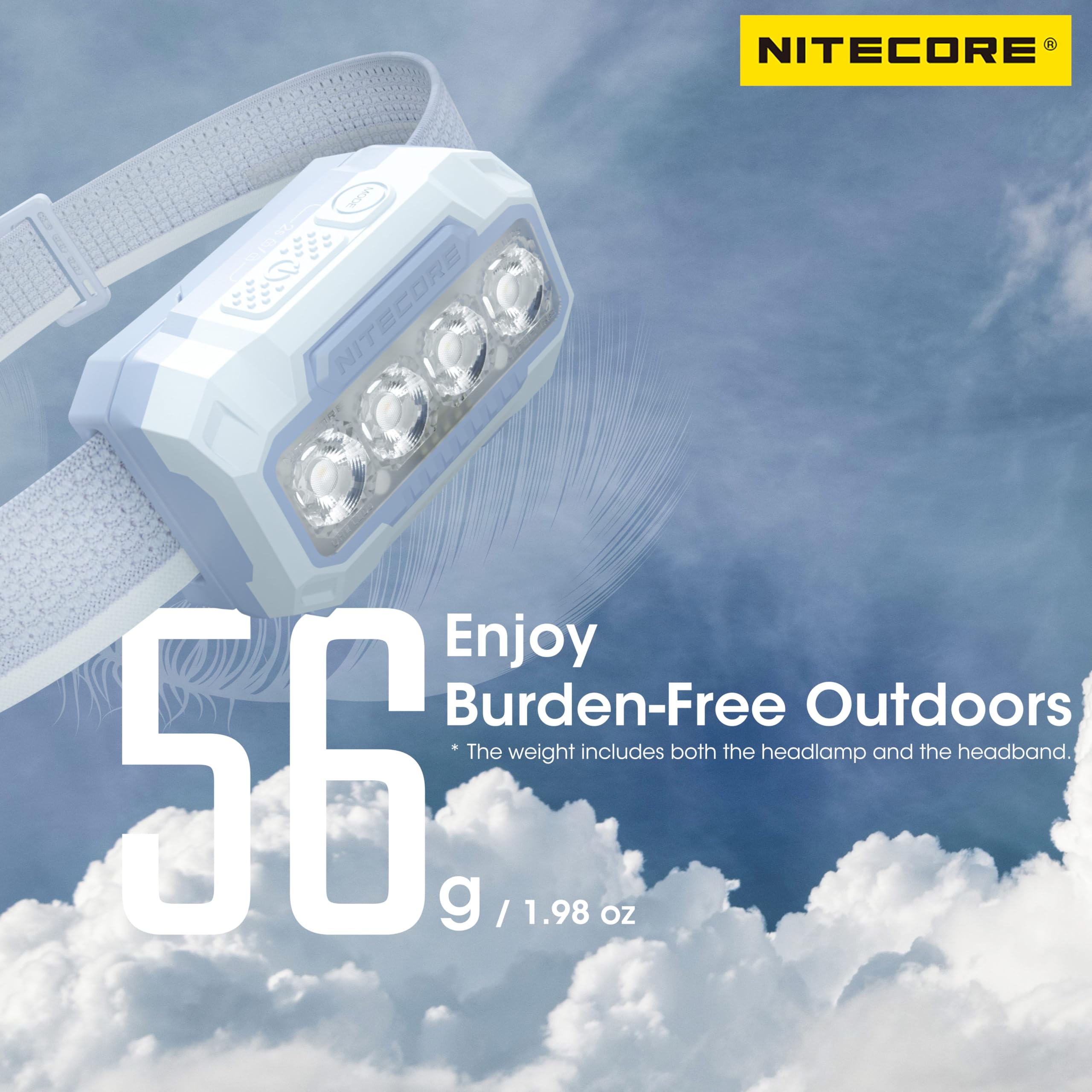 Nitecore Ha23 Uhe 600 Lumen Mct Outdoor Headlamp Multiple Color Temperatures Lightweight Aaa Headlight Tag (Black)