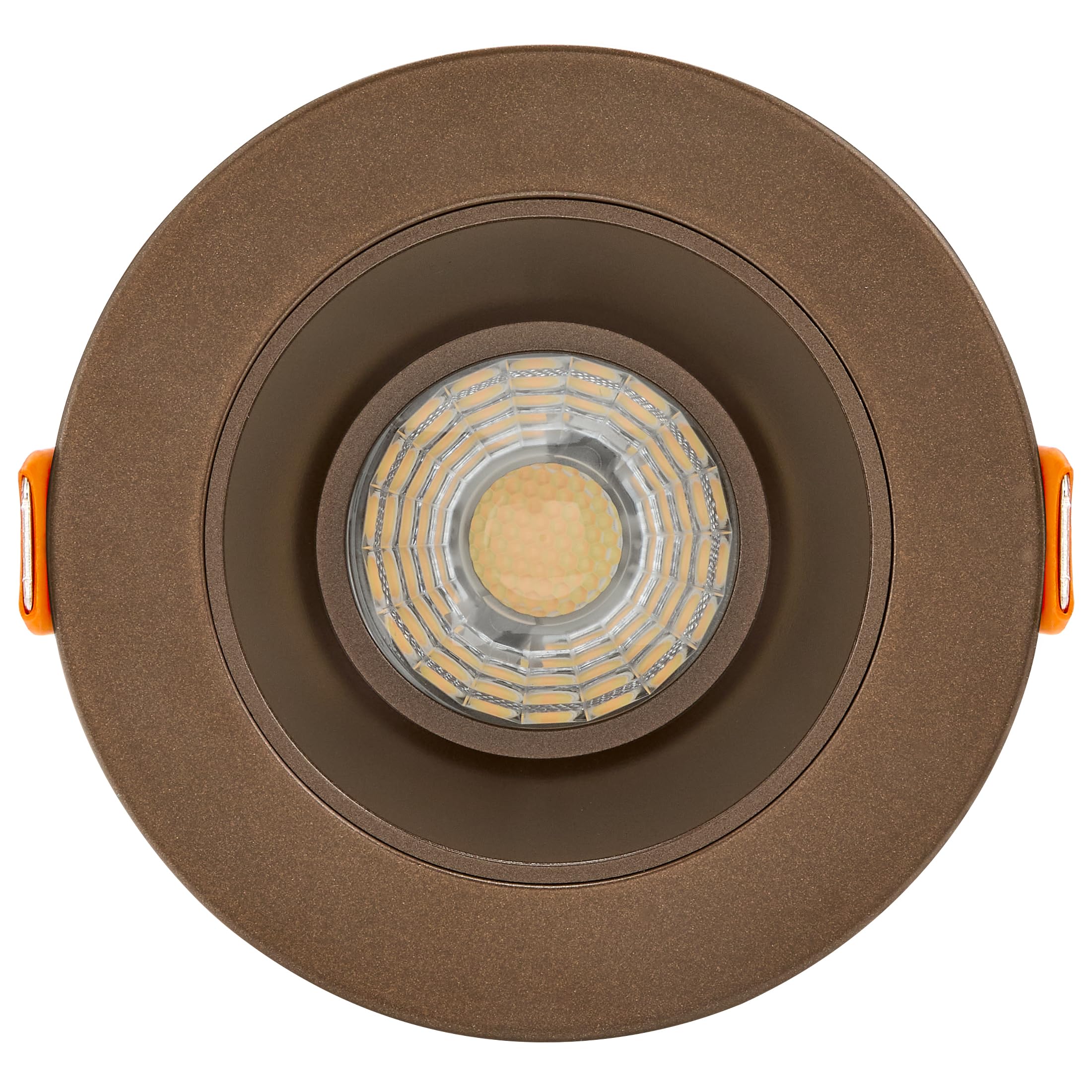 Maxxima Ultra-Thin 2" LED Downlight, 550 Lumens, Dimmable, 5 Color Temps, Bronze Trim, Model MRL-S20803BR