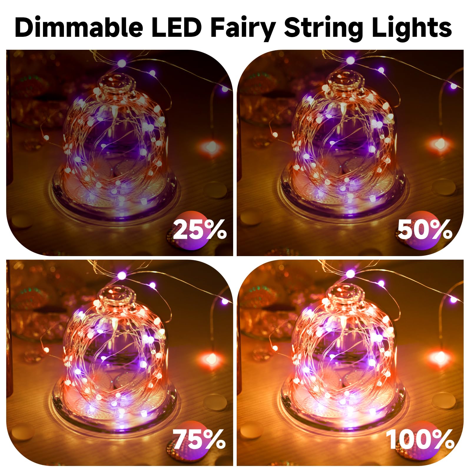 Mlambert 4 Pack 40Ft Fairy Lights Battery Operated With Remote & Timer, Waterproof Twinkle Light 8 Modes For Indoor Outdoor Deco