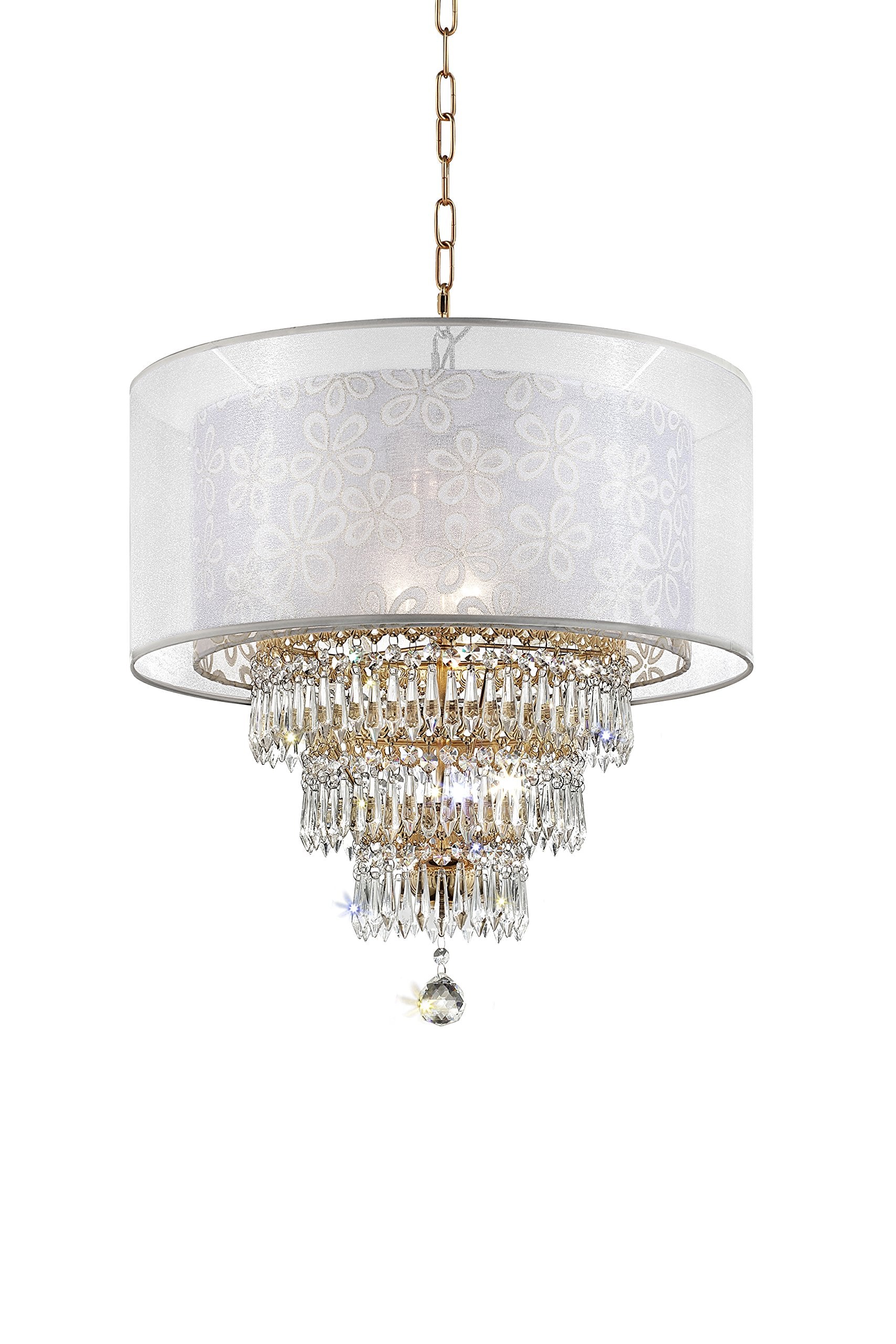 OK Lighting OK-5156H Chantilly Ceiling LAMP, 21.5 H