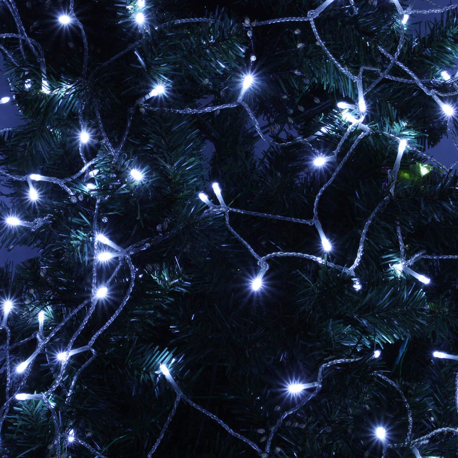 Extra-Long String Lights Outdoor/Indoor, 800 Led Upgraded Super Bright Christmas Lights, Waterproof 8 Modes Plug In Clear Wire Fairy Lights For Bedroom Party Wedding Garden Xmas Holiday (Cool White)