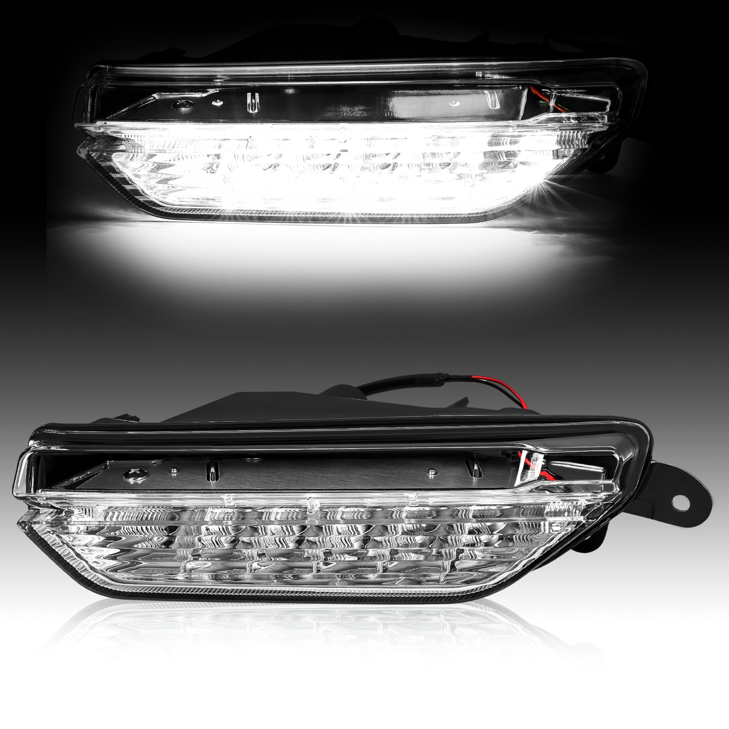 HECASA Daytime Running Light Left for 2016-2017 Infiniti QX50, LED DRL Lamp, Clear Lens, Model MO-3461