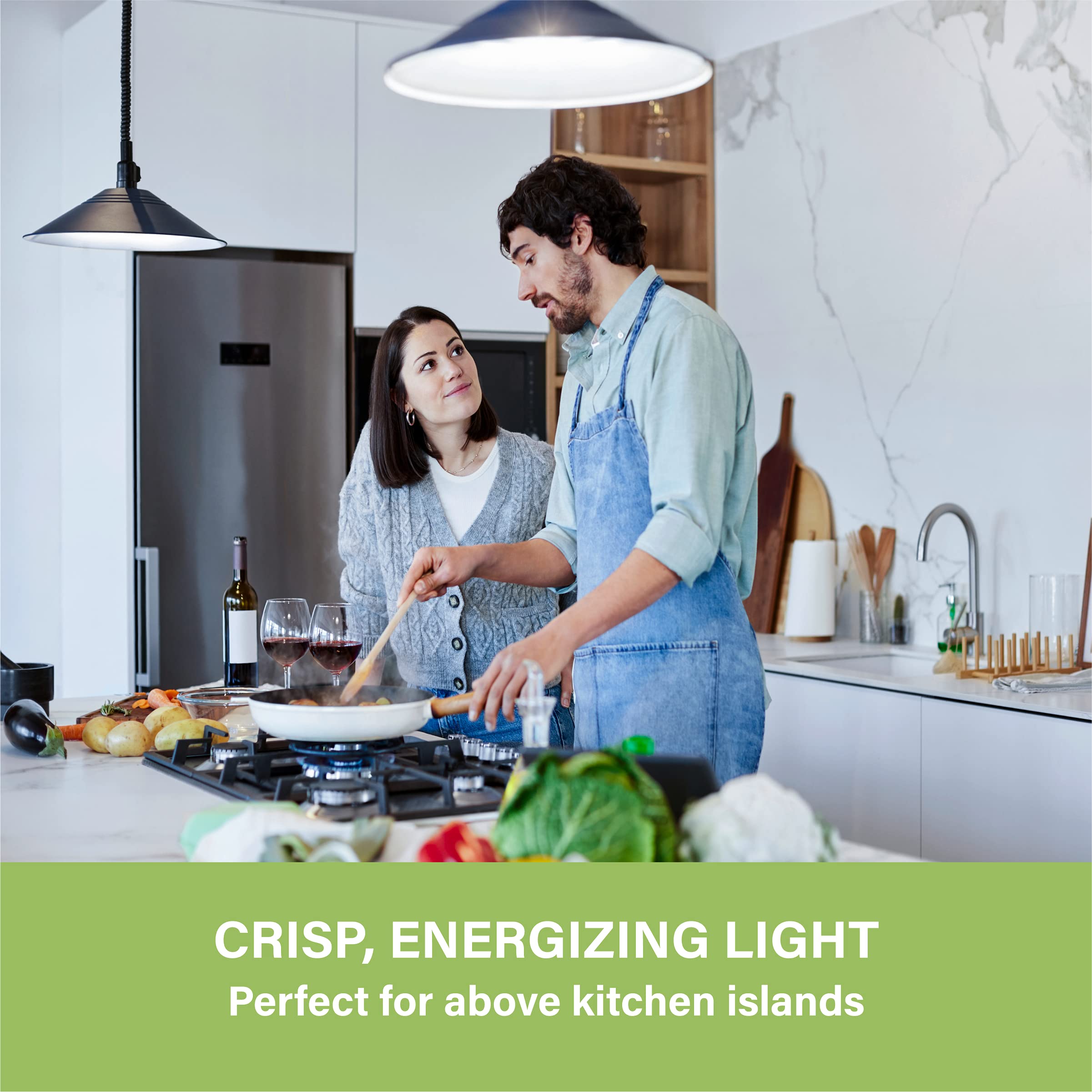 Sigalux 60W Equivalent A19 Led Light Bulb, Daylight Led Light Bulbs 5000K 800Lm E26 Medium Base, Non-Dimmable Led 9.5 Watt Stand