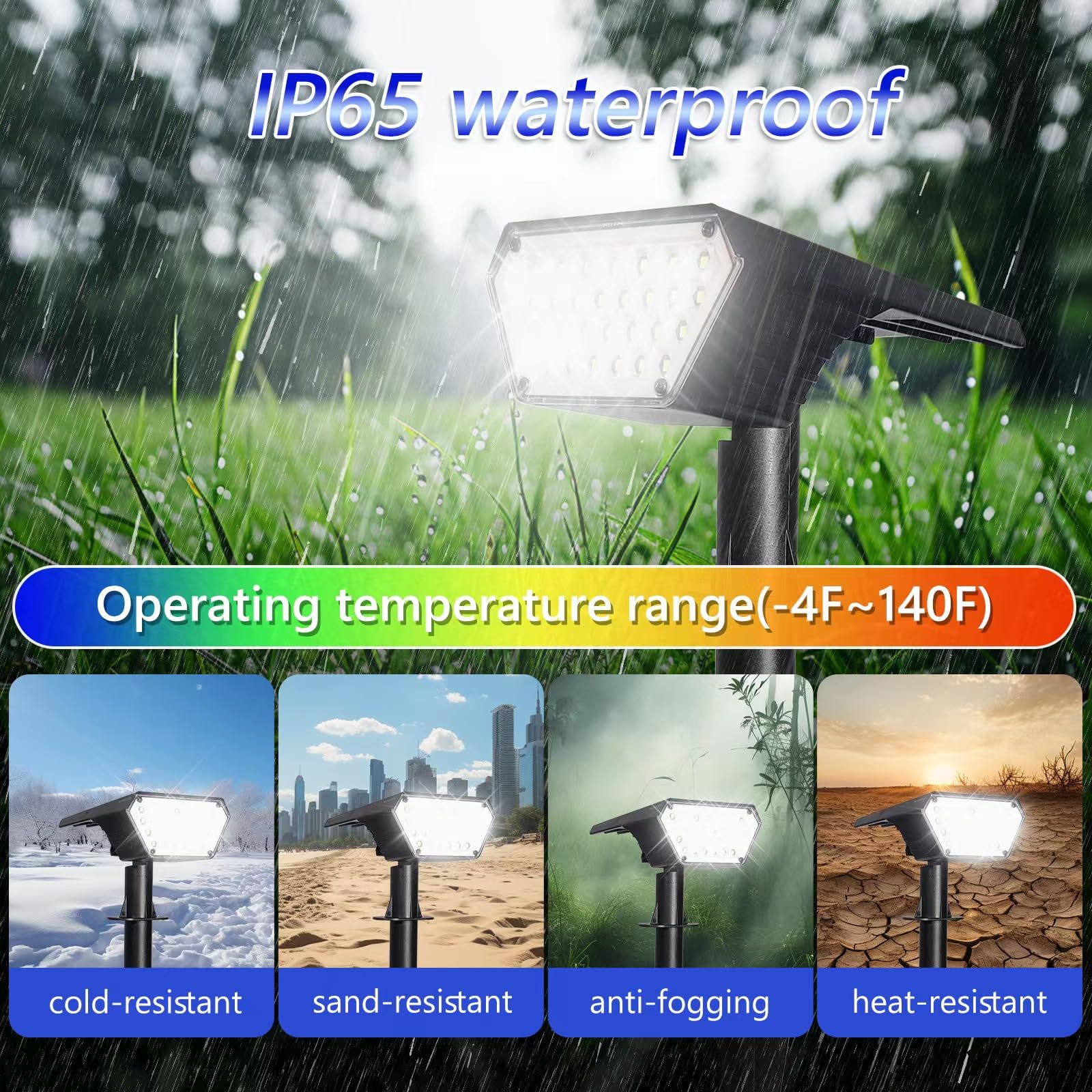 Satucol 6 Pack Solar Spot Lights Outdoor,Auto On/Off Solar Lights Outdoor Waterproof Ip65,2-In-1 Solar Powered Outdoor Landscape