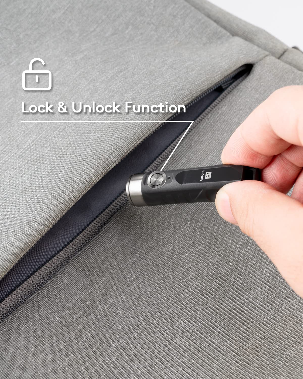 RovyVon Aurora A1 Keychain Flashlight - 420 Lumen, USB C Rechargeable, Waterproof, Mini Size, Black, Model HU-XI-201