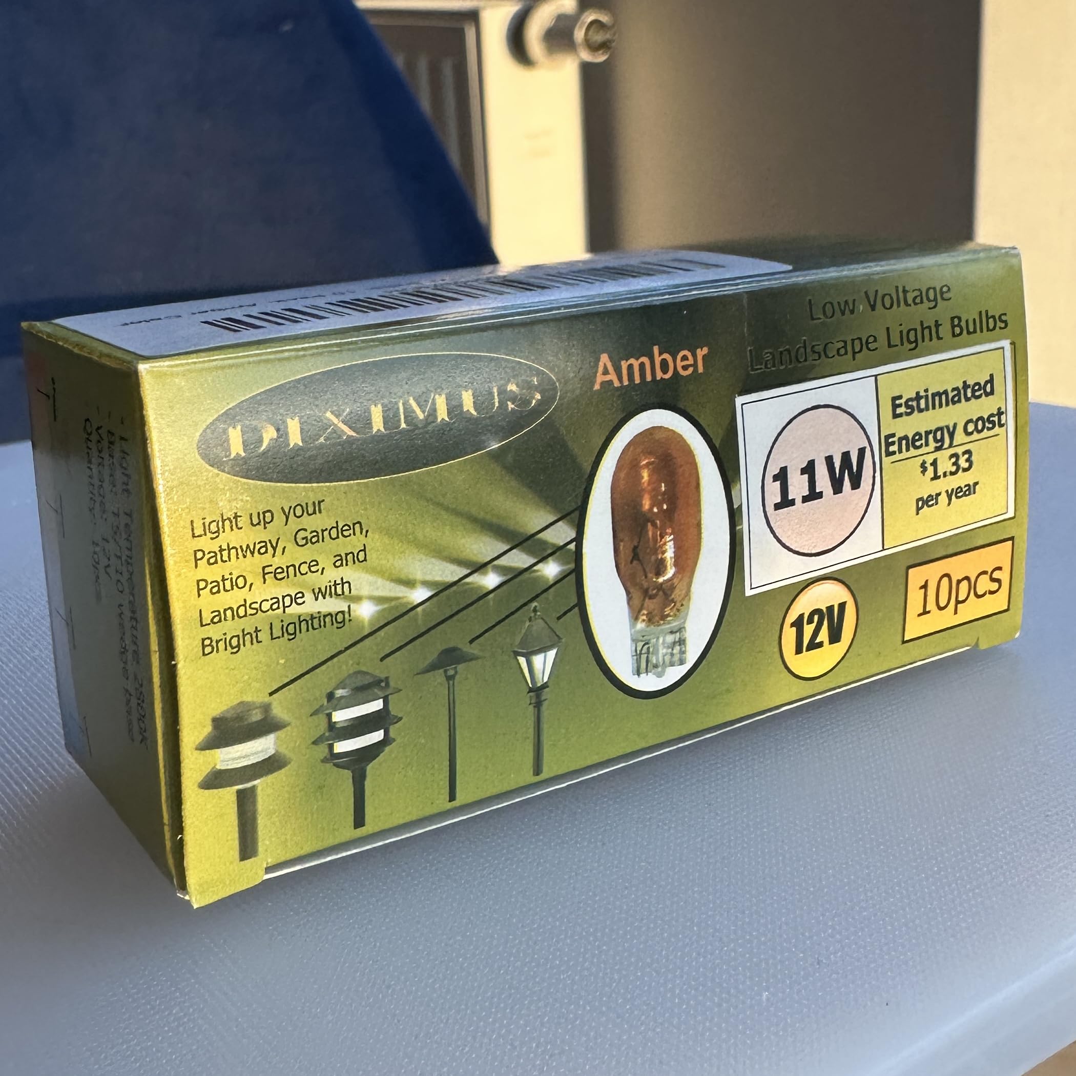 Diximus 12 Volt 11 Watt Amber Bulbs Low Voltage T5 Landscape Bulb - Landscape Light Bulbs - Low Voltage Landscape Light Bulbs -