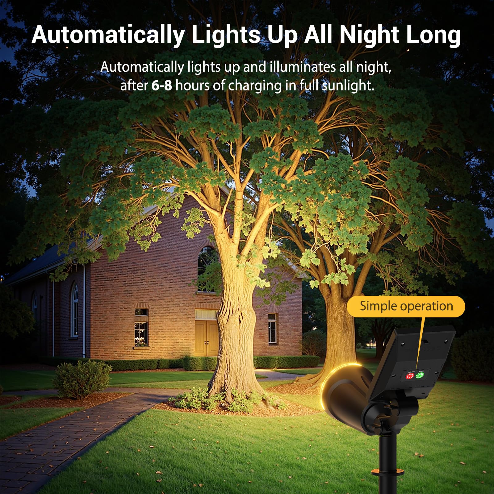 Solar Lights Outdoor Spot Light: 4 Pack 120&180 Adjustable Bigger Led Solar Spot Lights Outdoor Waterproof - Landscape Lighting Spotlights For Garden  Yard  Pathway  Tree  Flag  Wall (Warm White)