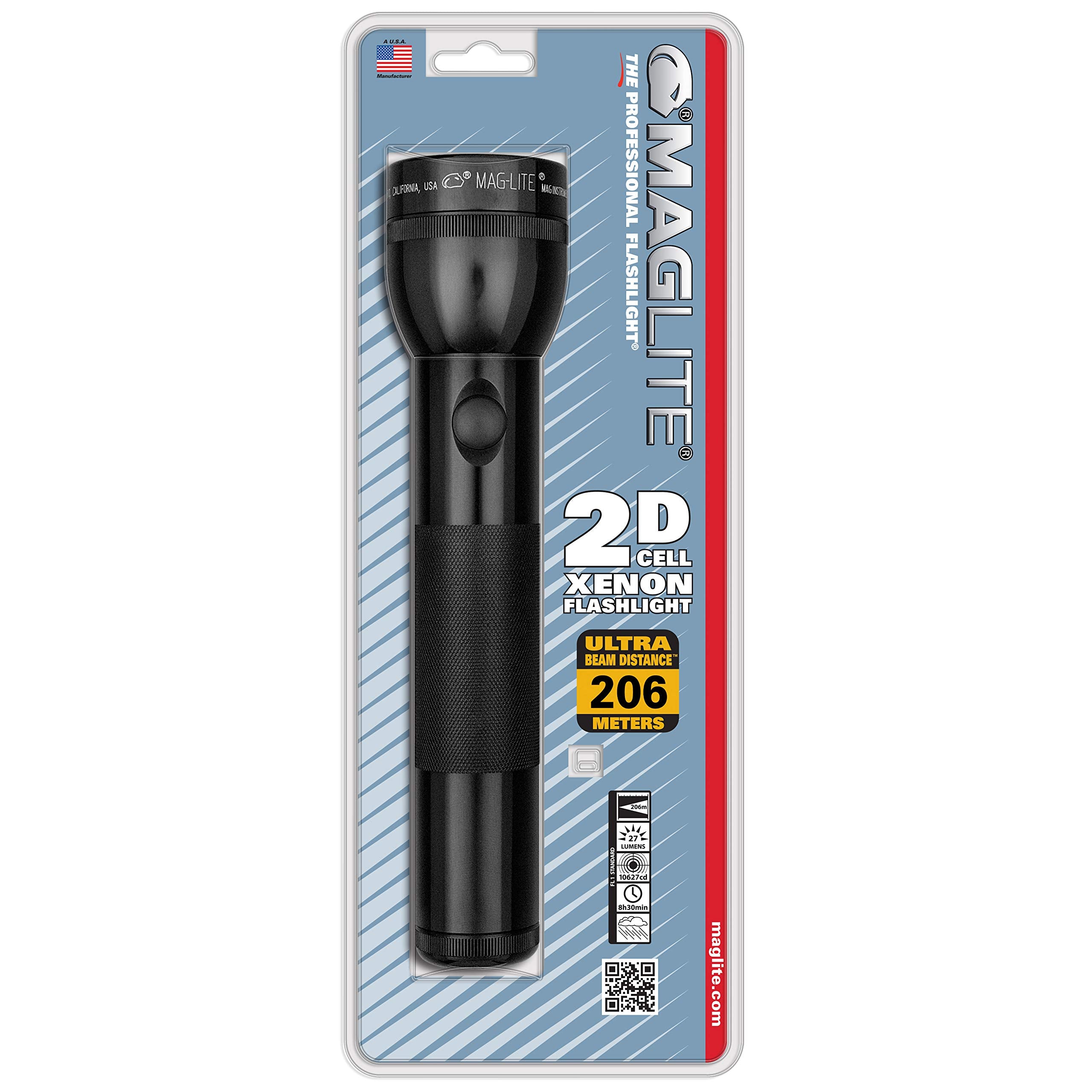 Flashlight, 2 Cell D Mag-Lite, Black