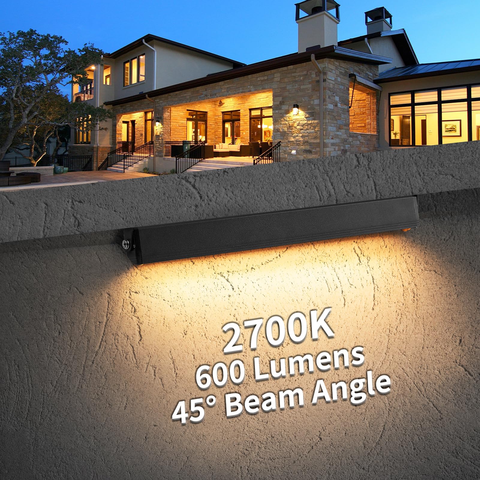 Kwinmyso 8-Packs 5W 12 Inch Led Hardscape Paver Lighting,12V Ac/Dc Low Voltage Retaining Wall Lights,Led Landscape Lighting,2700K Soft White Outdoor Step Light,50,000 Hours Lifespan-Black
