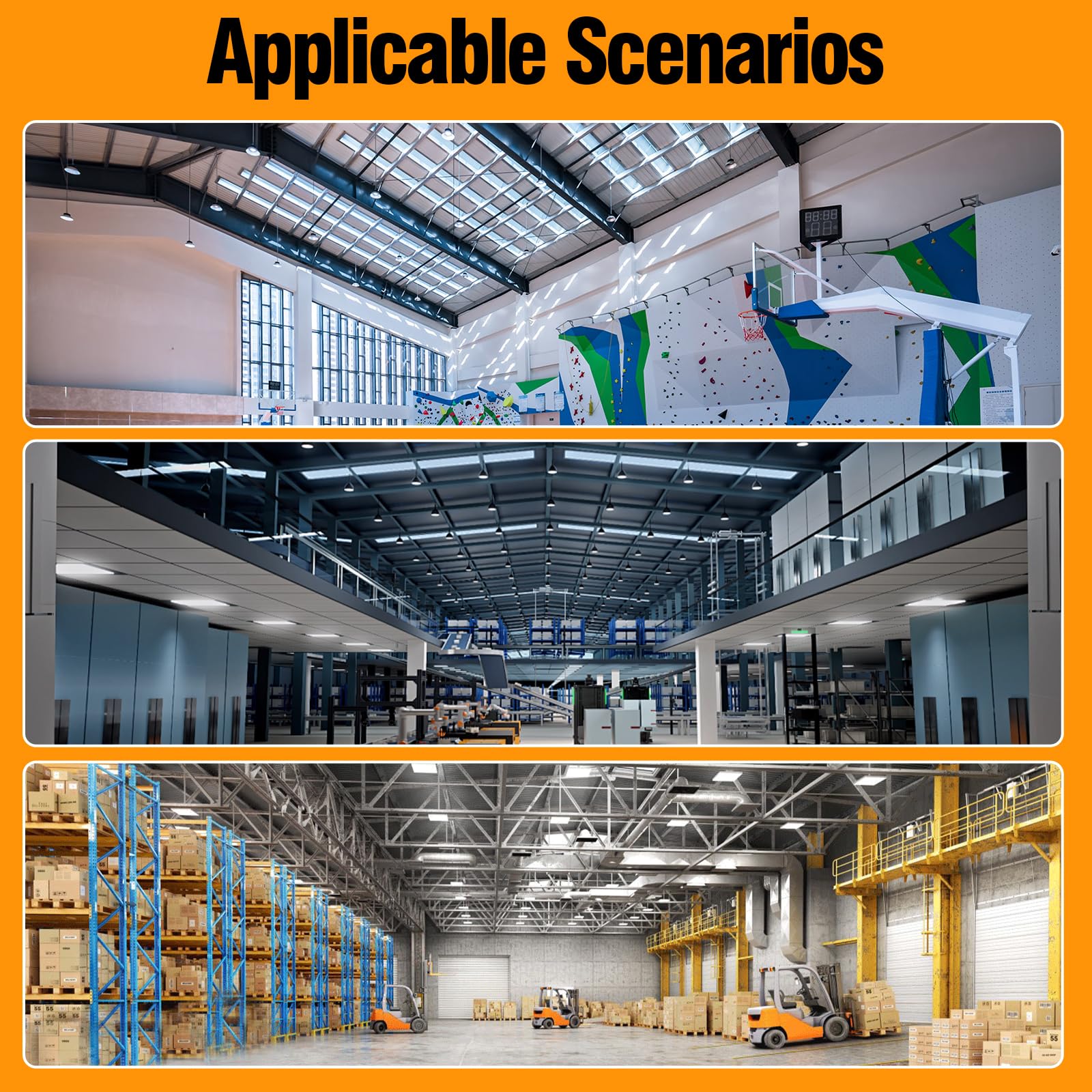 Onlylux 8 Pack Led High Bay Lights 200W, 30000Lm 6500K Ufo High Bay Led Shop Lights Ac100-277V With Plug Industrial Warehouse Wo