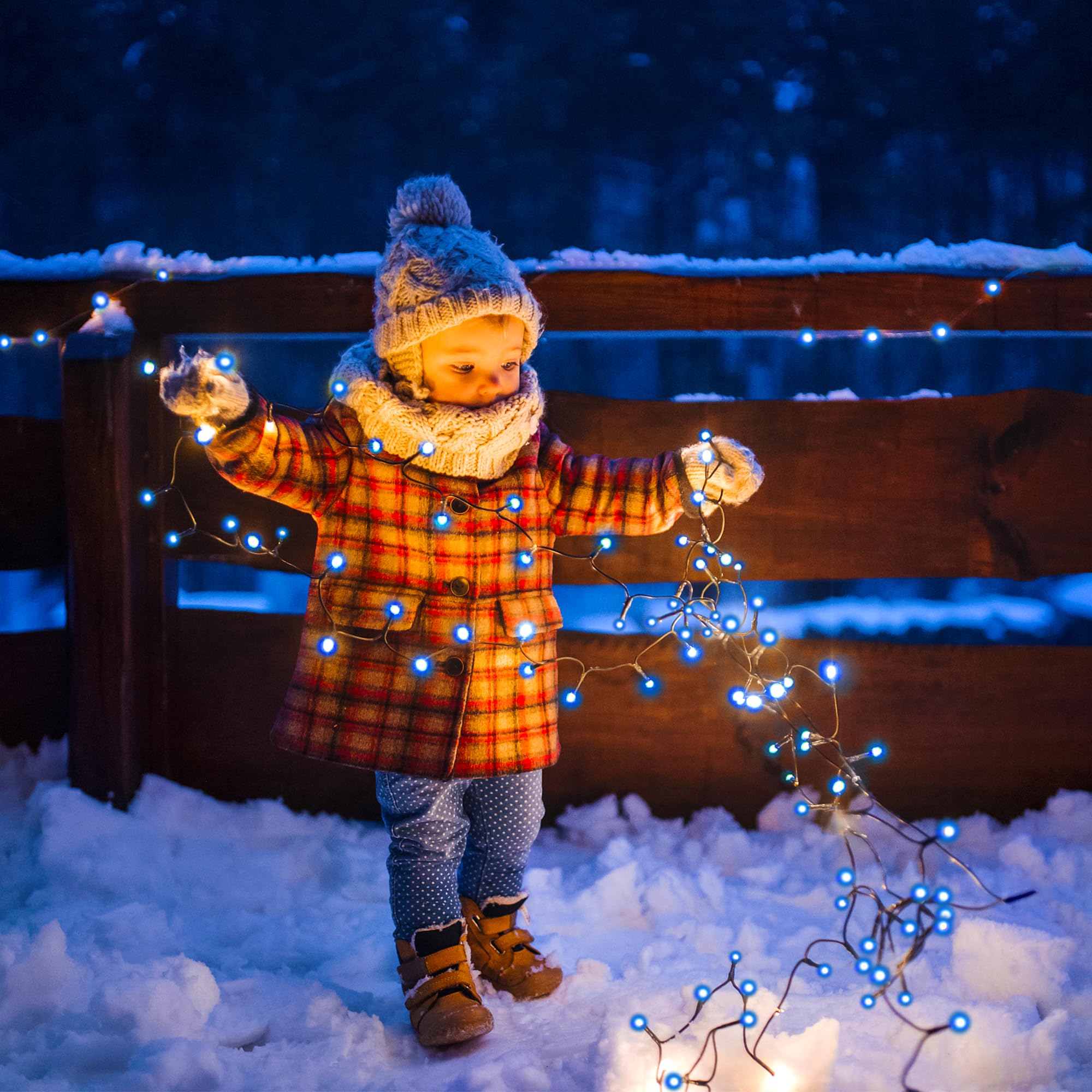 Solar String Lights For Outside  39Ft 100 Led Solar String Lights Outdoor With 8 Modes Solar Lights For Outside Waterproof For Yard  Fence Balcony  Party Christmas Tree Decorations (Blue)