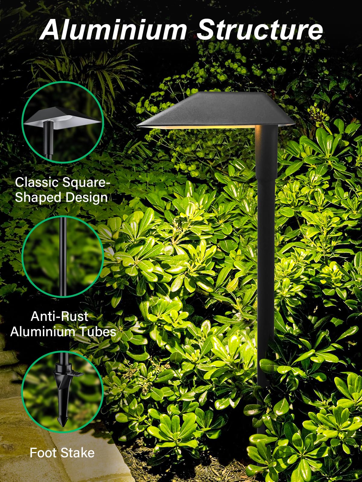 Doreio 5W Rgbw Low Voltage Led Landscape Lights, Ip66 Waterproof, 12 Pack For Garden Pathway