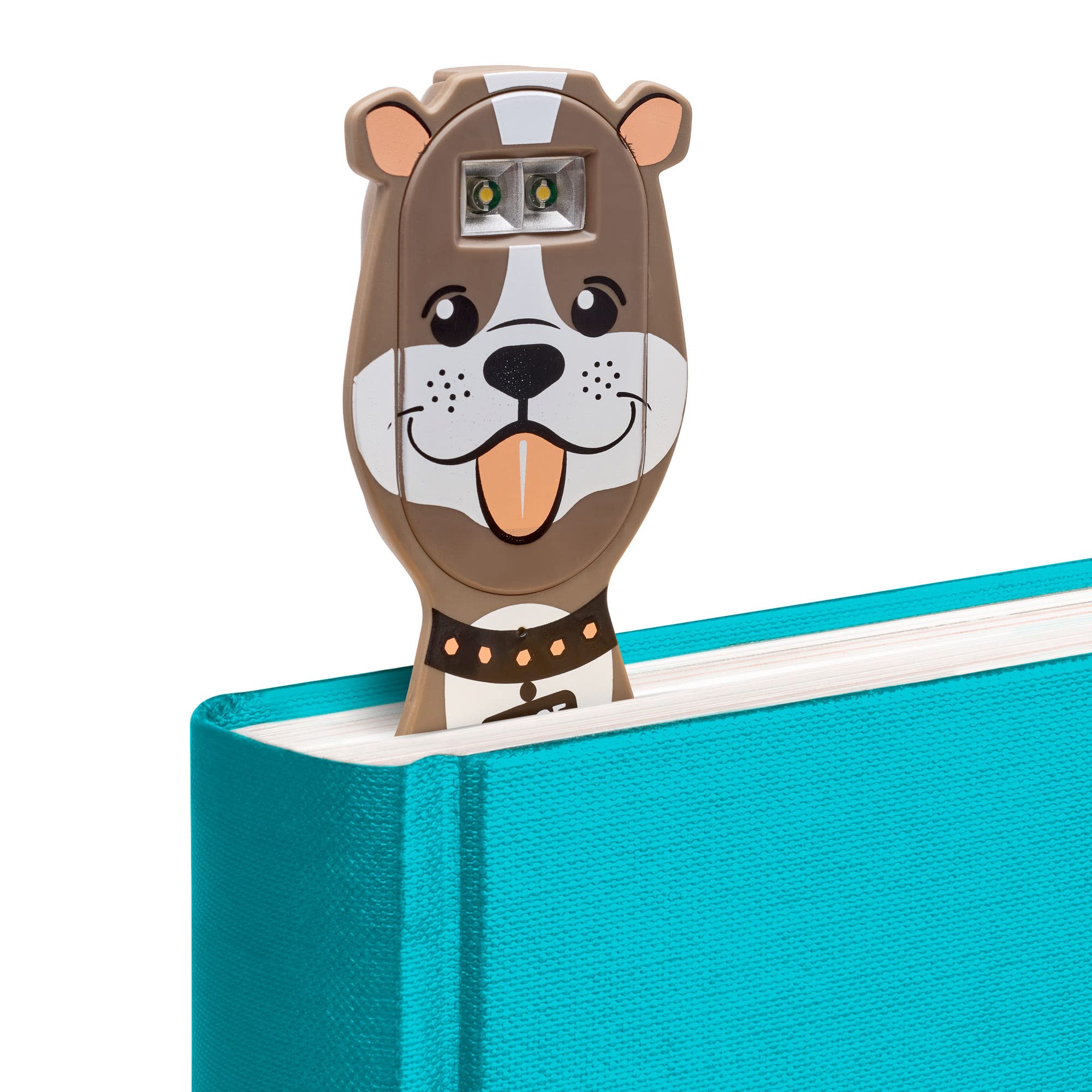 Gifts for Readers & Writers Flexilight Pal Bookmark Reading Light - Rechargeable LED Clip-On Lamp for Kids & Adults, Dog Color
