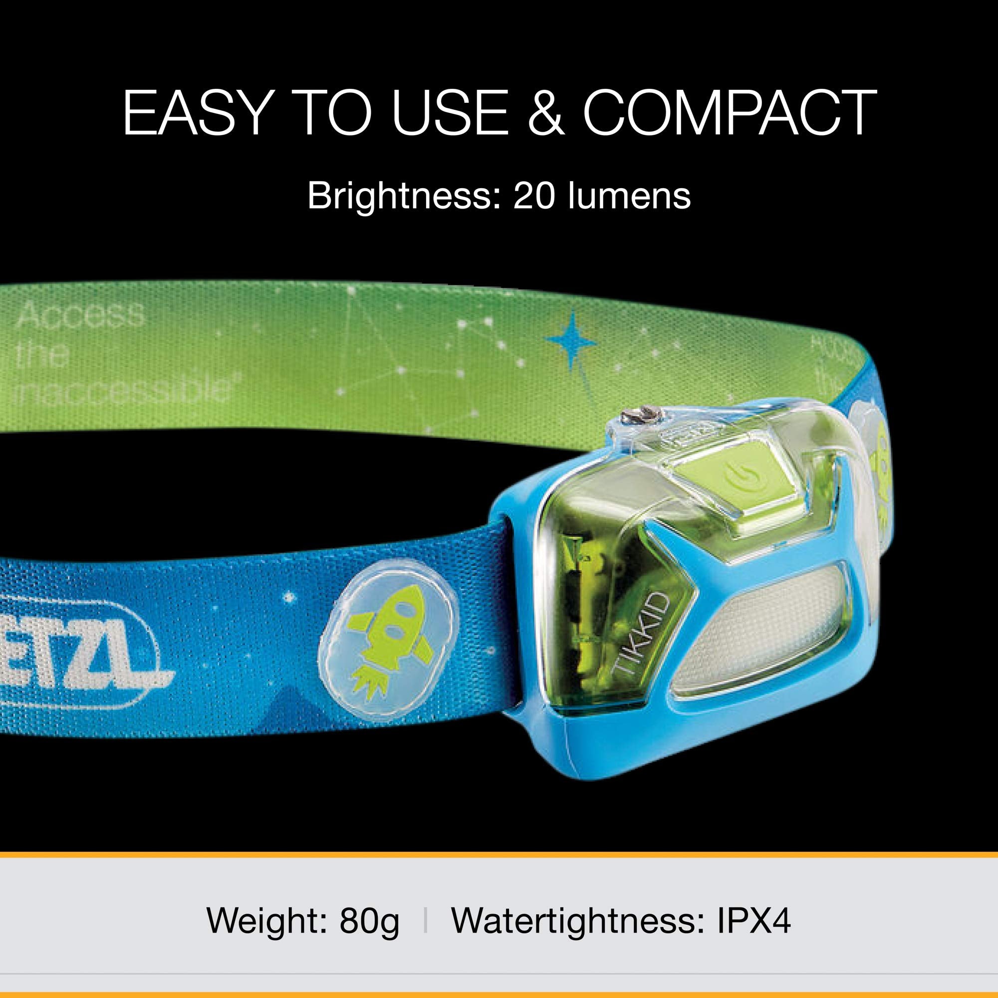 PETZL Tikkid Kids Headlamp - Adjustable Size - R.Blue - Model E091BA00