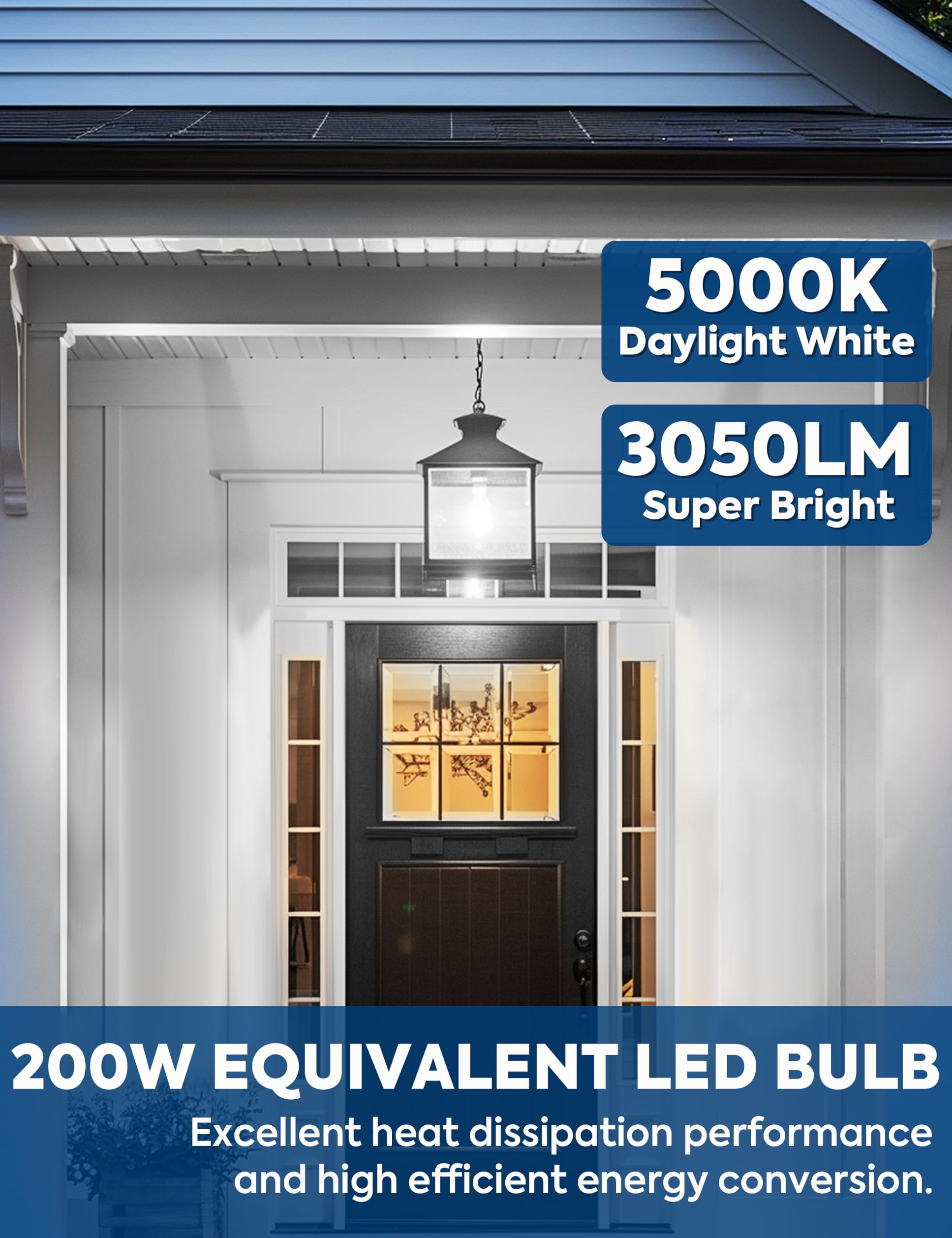 Nouscan 200W Equivalent Led Light Bulb, 2800Lm Super Bright A21 Led Bulb, Daylight 5000K, 25W Energy Saving, E26 Medium Base, 12