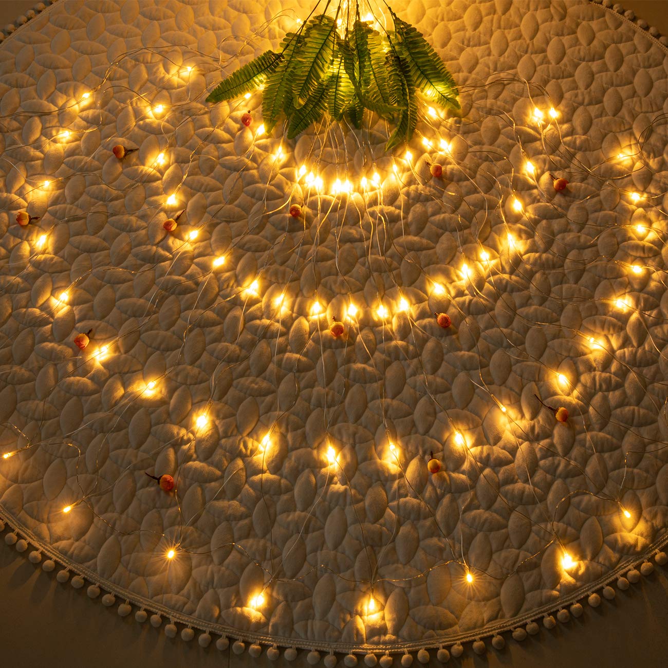 Awq 200 Led 9.8Ft X 6.6Ft String Lights Net Mesh Lights Christmas Net Lights 8 Modes For Christmas Wedding Party Home Garden Lawn Bushes Indoor Outdoor Decor (9.8Ft X 6.6Ft, Warm White)