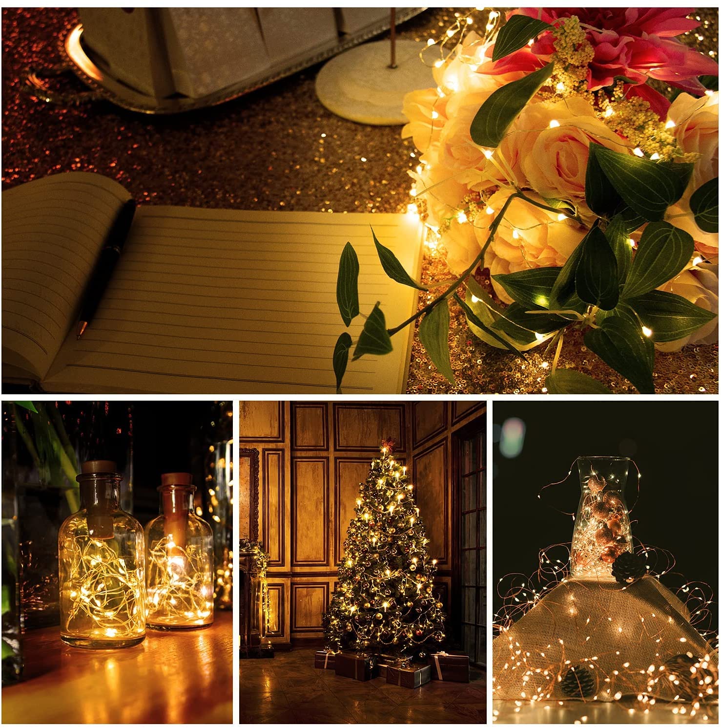 36 Pack Valentine'S Day Fairy Lights Battery Operated, 3 Speed Modes, Extra 40 Batteries For Replacement, 7Ft 20 Led Mini String Lights, Waterproof Copper Wire, Twinkle Firefly Lights, Warm White