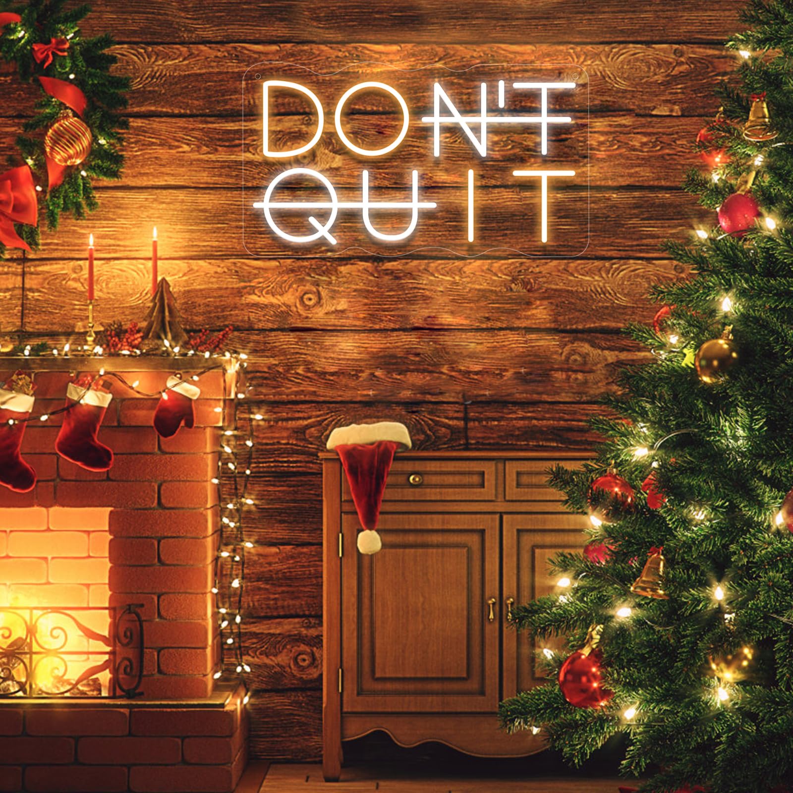 Dont Quit LED Neon Sign for Wall Decor, DO IT Neon Lights Party Decorations, USB Powered Switch Neon Lights lighting adjustable