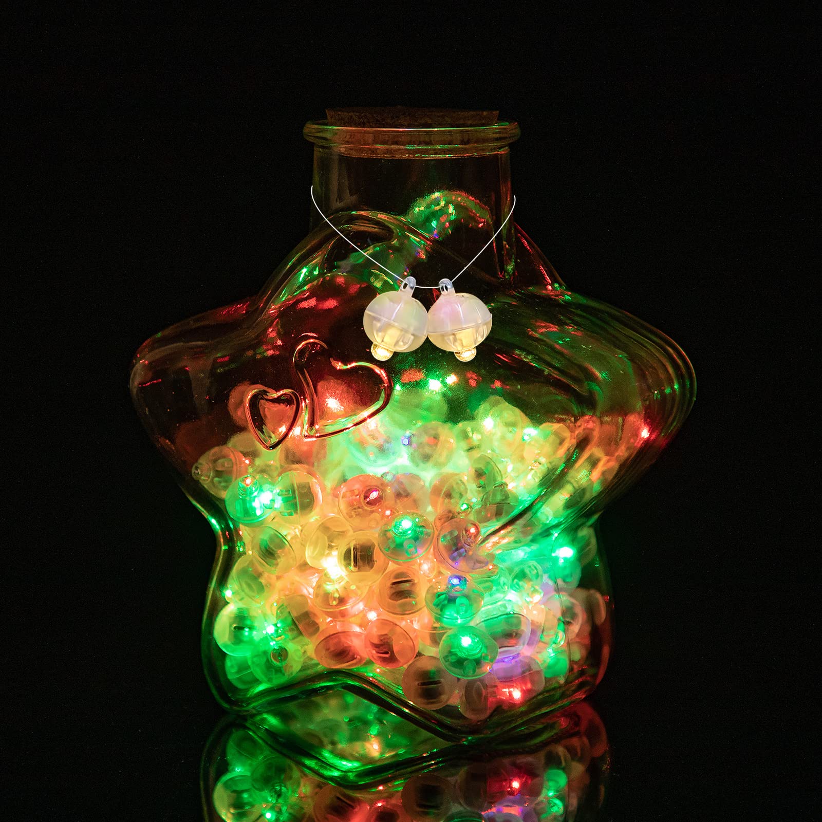 Aogist 50 Pcs Multicolor Flash Hanging Balloon Lights - Mini LED Ball Lamps for Decorations, Events, Parties, Weddings, Christmas