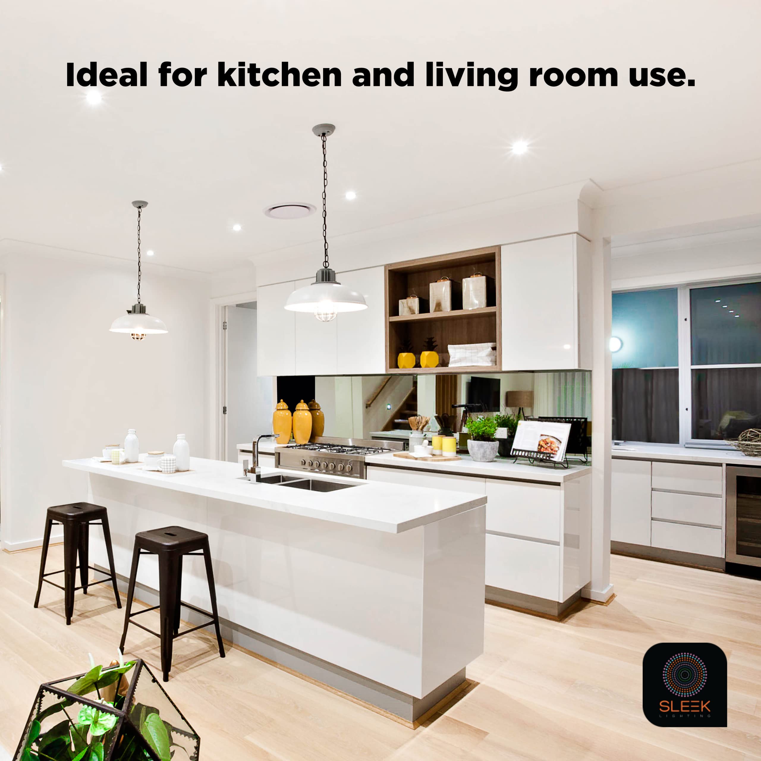 Sleeklighting - 13Watt Gu24 Base 2 Prong Light Bulbs- Ul-13W 120V 60Hz Light Bulb- Mini Twist Lock Spiral -Self Ballasted Cfl Two Pin Fluorescent Light Bulb- 6500K Super White Daylight- 4Pack-