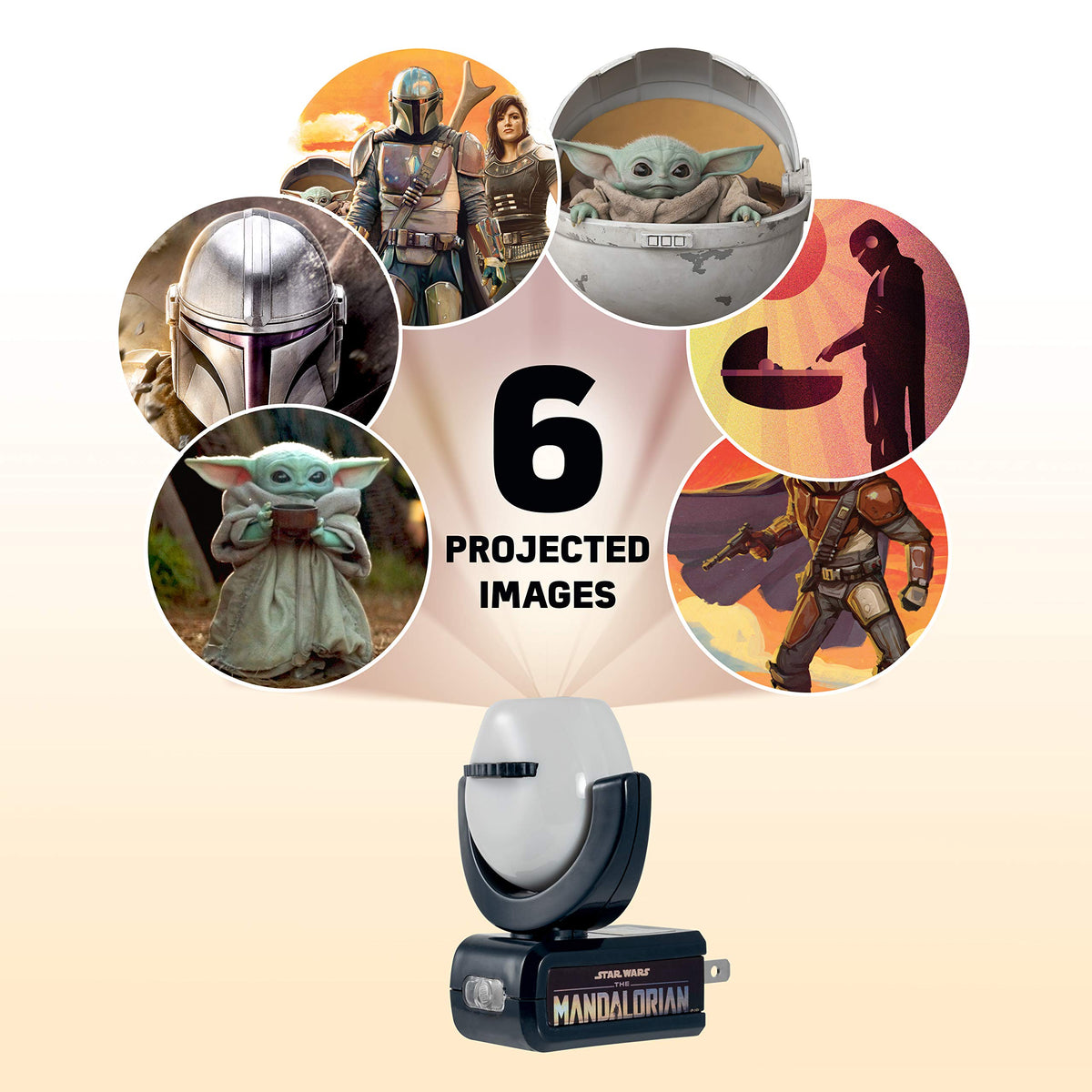 Projectables Logo Projectables Mandalorian Led Night Light, Galaxy Projector, 1 Pack, Bl ...