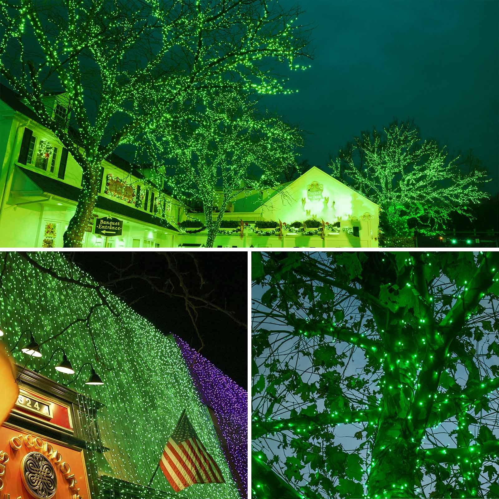 Albelt Solar String Lights 85FT 480 LED Waterproof Green Wire 8 Modes for Garden Patio Party