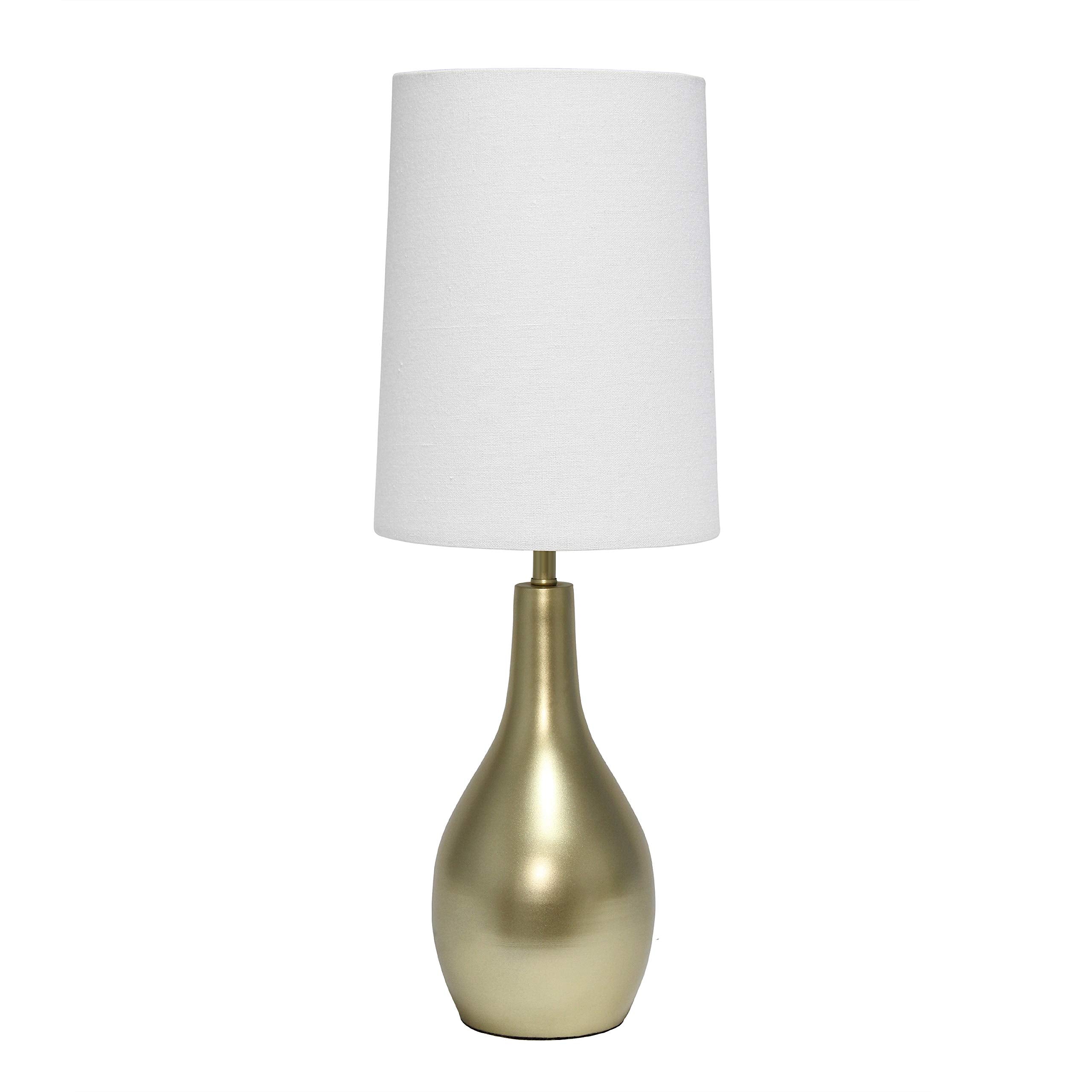 Simple Designs Lt3303-Gld Tear Drop Table Lamp, Gold